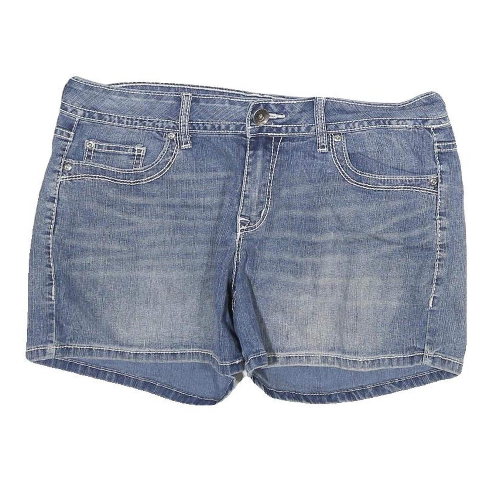 ANA Womens Denim Blue Casual Shorts XL W34 Button Closure Stylish Refurbished - N/A refurbished available on Cerqular