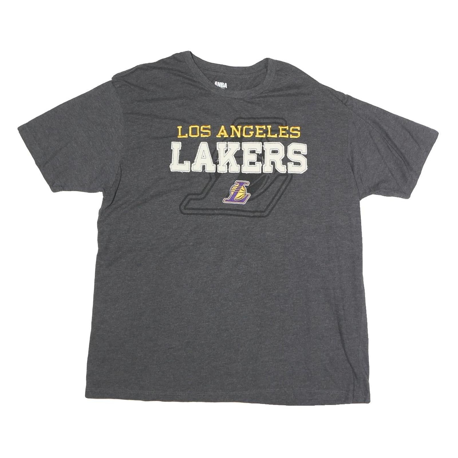 NBA Mens Grey Los Angeles Lakers Graphic T-Shirt XL Short Sleeve Crew Neck Refurbished - N/A refurbished available on Cerqular