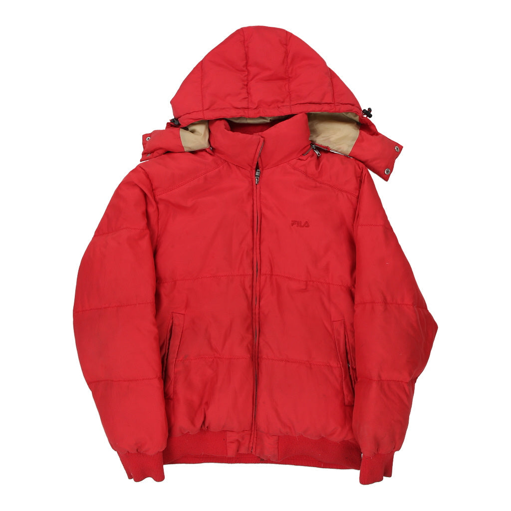 Fila Puffer - 2XL Red Down And Feather Refurbished - Thrifted (note: this is a term often used to describe second- refurbished available on Cerqular