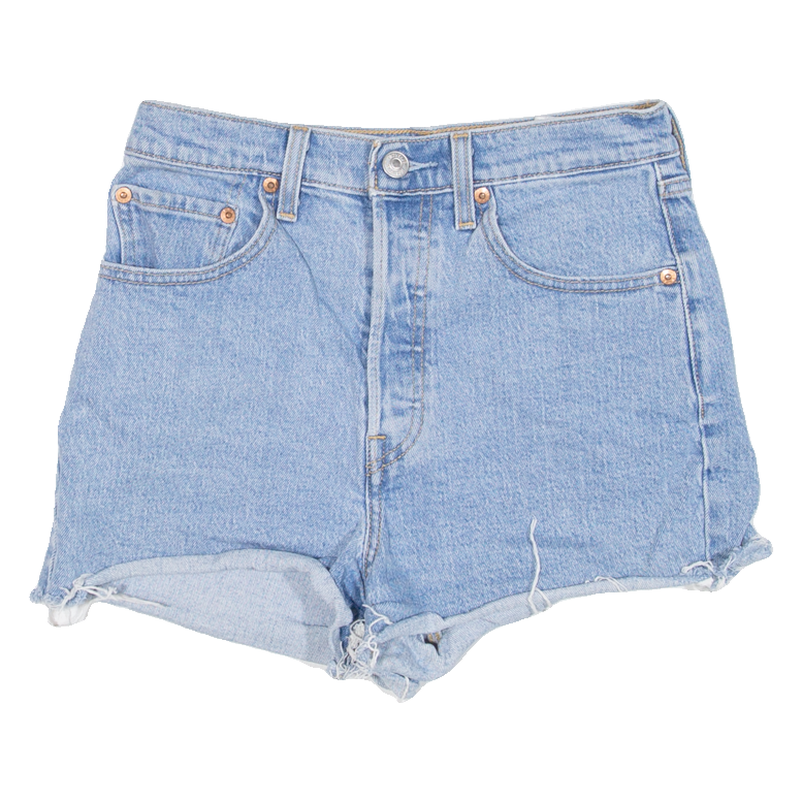 LEVI'S Ribcage BIG E Womens Denim Shorts Blue S W27 Refurbished - N/A refurbished available on Cerqular