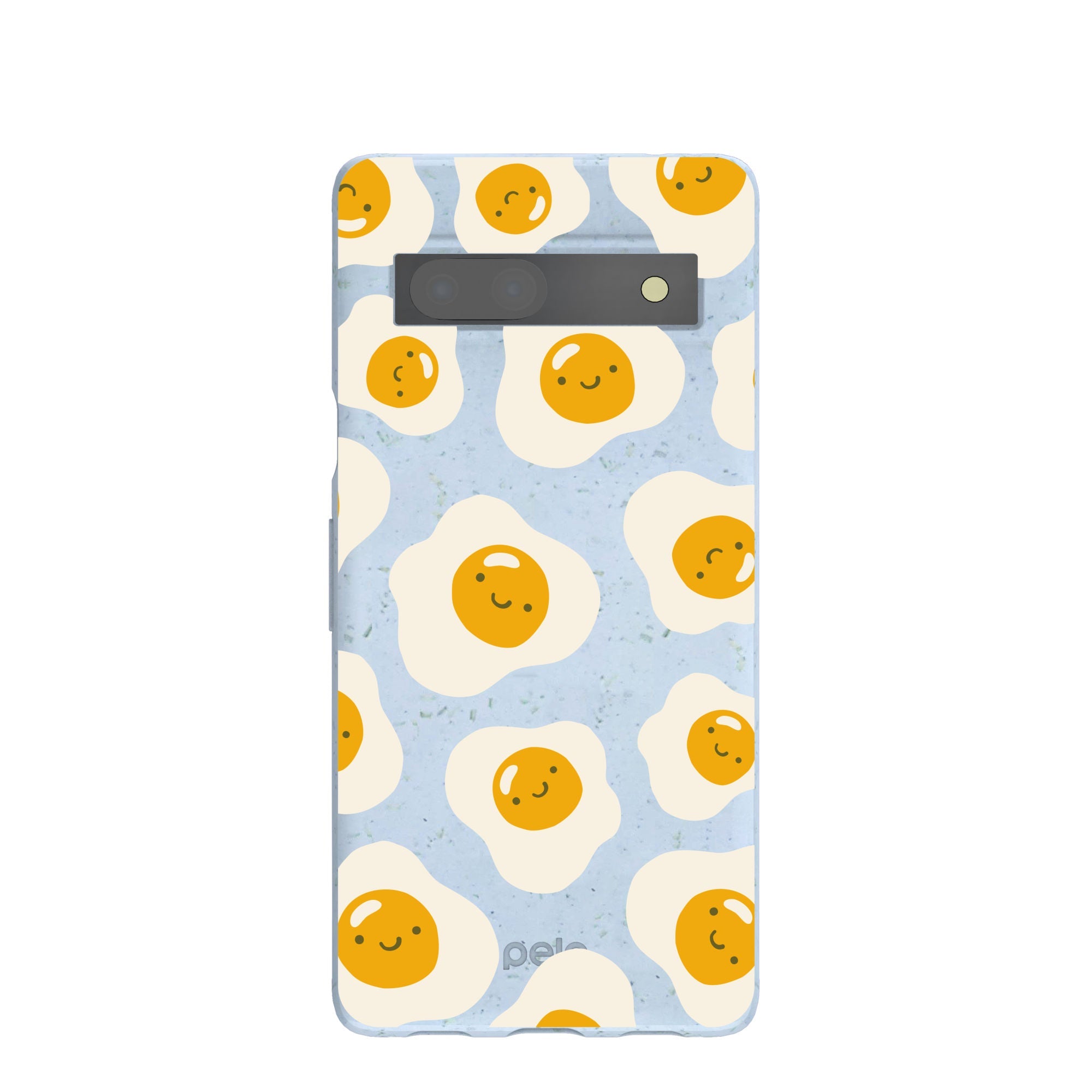 Powder Blue Sunny Side Up Google Pixel 7a Case Refurbished - Pela Case refurbished available on Cerqular