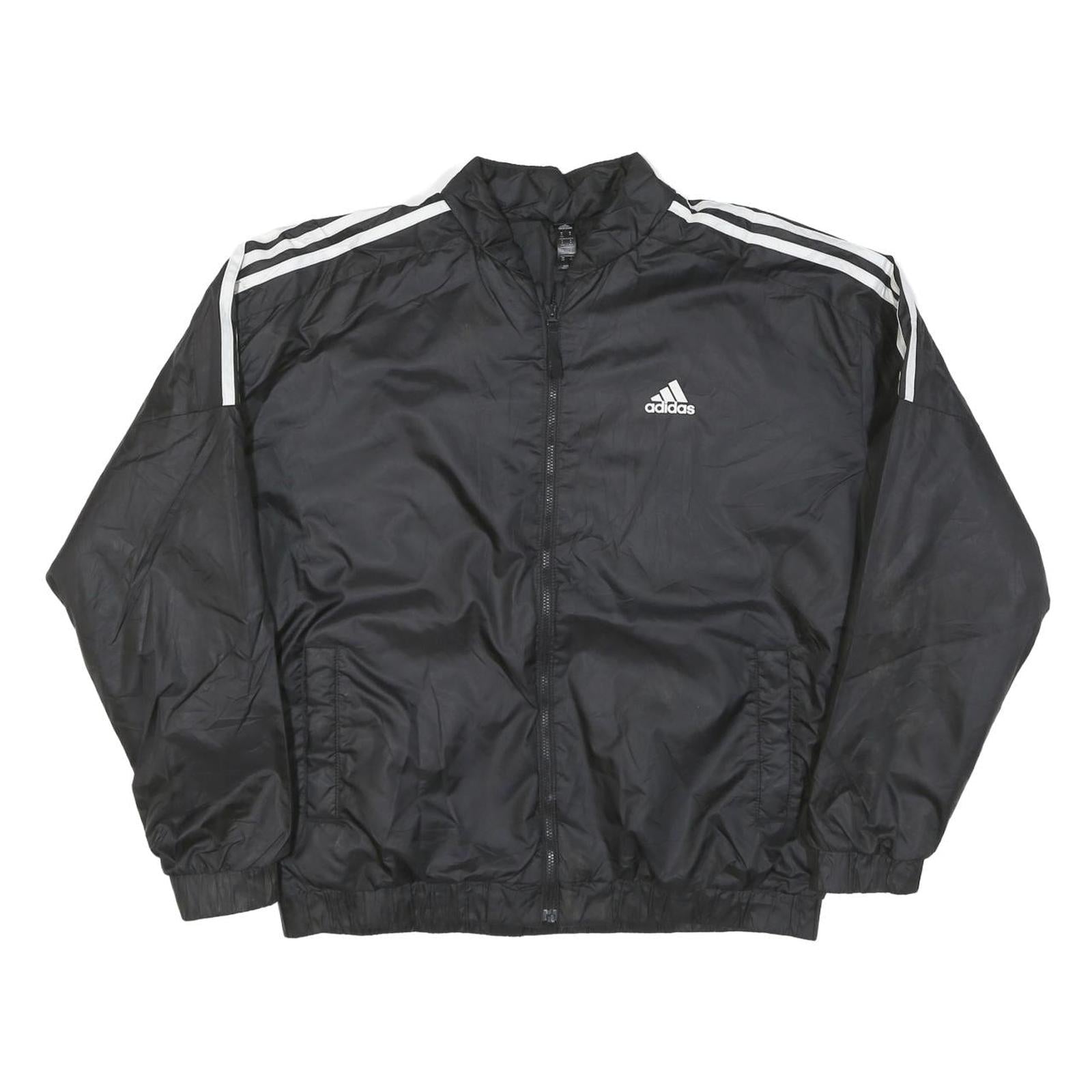 ADIDAS Womens Black Jacket M Polyester Blend Zip Plain Casual Sportswear Refurbished - N/A refurbished available on Cerqular