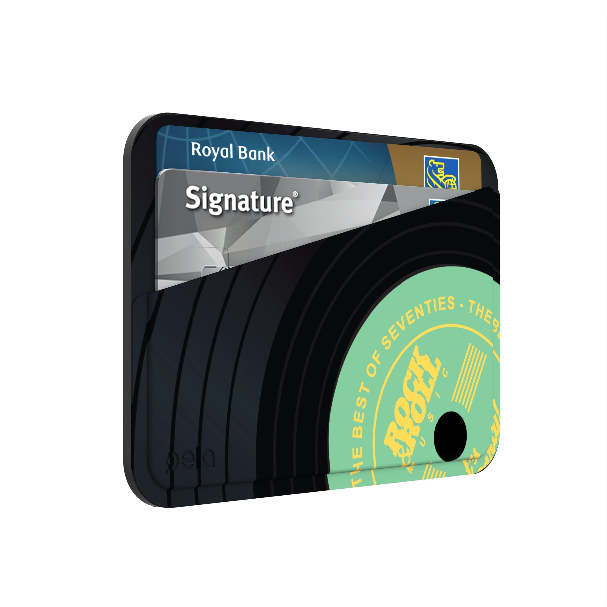 Black Vinyl Vibes Mini Wallet Refurbished - Pela Case refurbished available on Cerqular