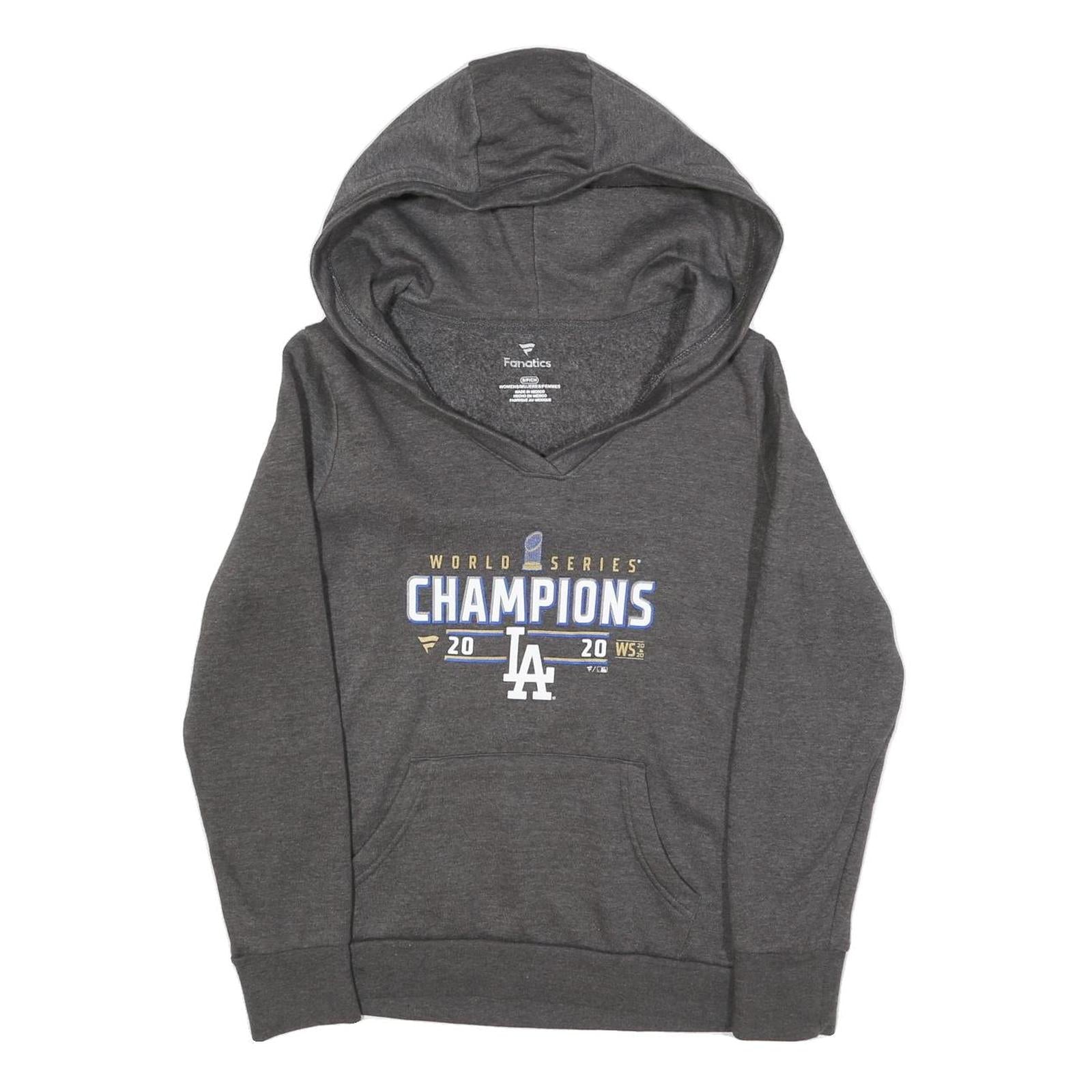 FANATICS Womens Grey World Series Champions Hoodie S Cotton Blend Hooded Refurbished - N/A refurbished available on Cerqular