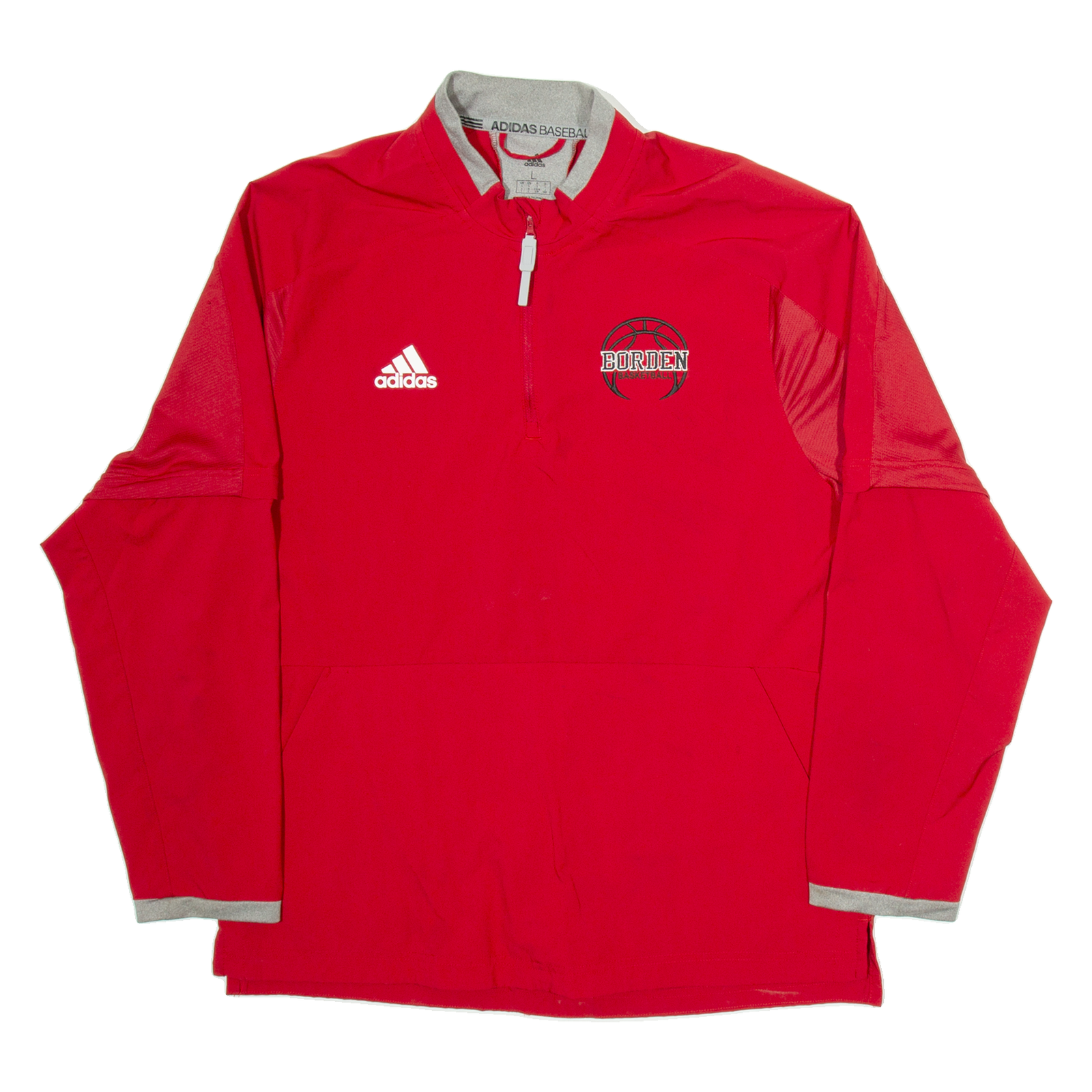 ADIDAS Borden Basketball Mens Track Jacket Red L Refurbished - N/A refurbished available on Cerqular