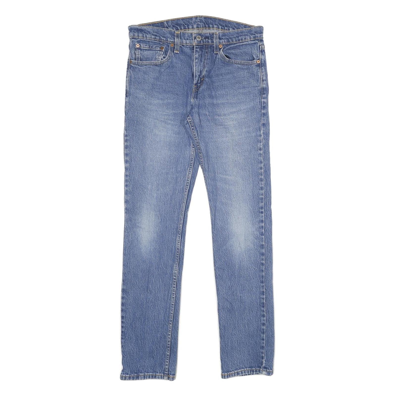 LEVI'S 511 Slim Mens Blue Slim Skinny Denim Light W31 L34 Classic Zip Jeans Refurbished - N/A refurbished available on Cerqular