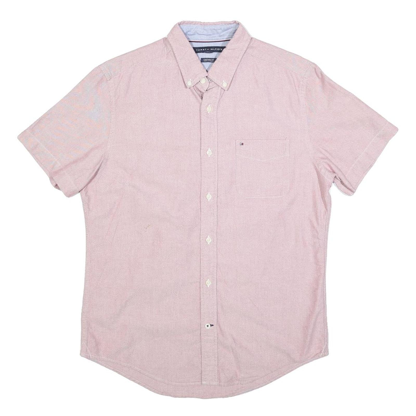 Buy TOMMY HILFIGER Mens Pink Shirt M Button-Down Collar Short Sleeve Cotton Refurbished - $35.09 TOMMY HILFIGER Mens Pink Shirt M Button-Down Collar Short Sleeve Cotton Refurbished - N/A refurbished available on Cerqular