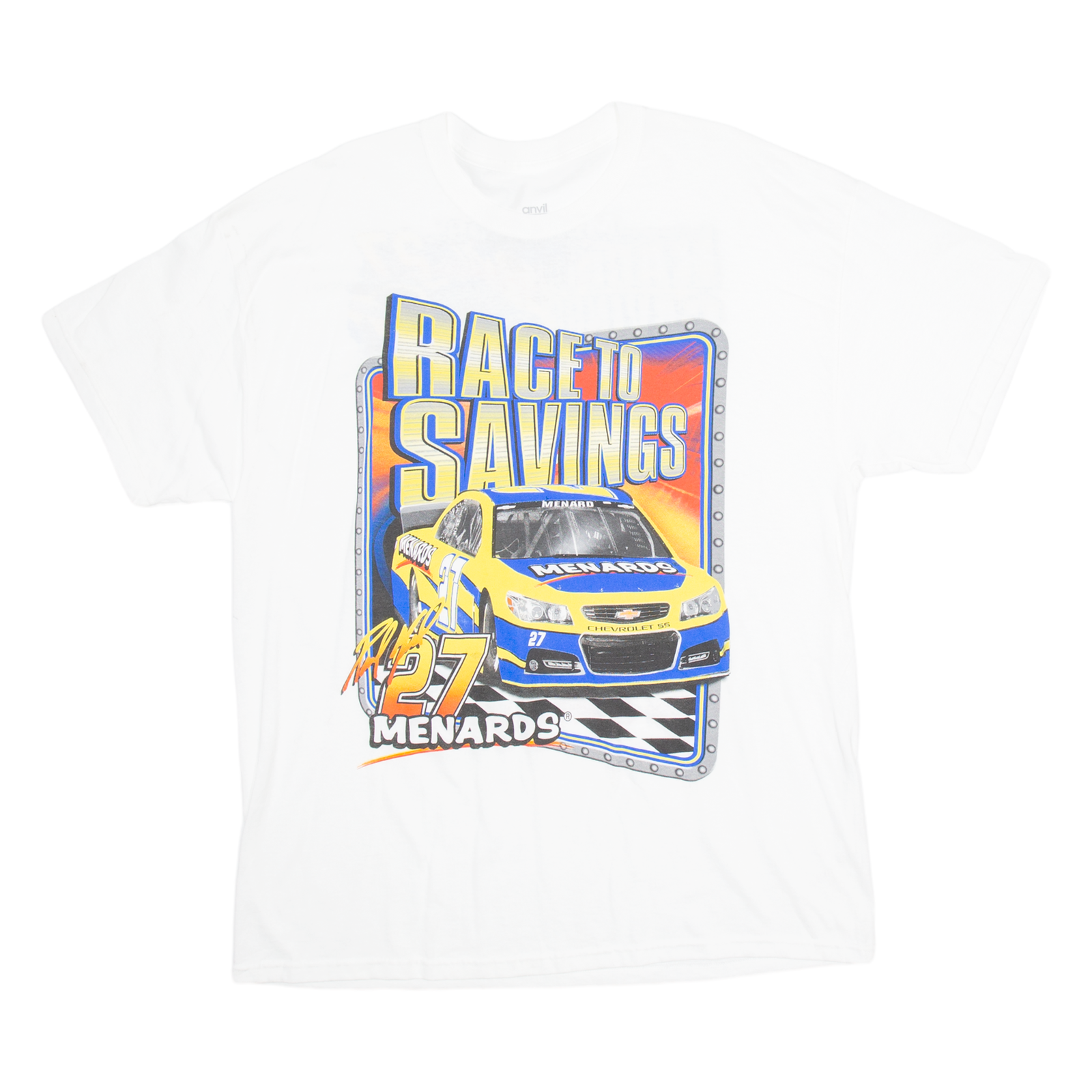 ANVIL Racing Savings Mens T-Shirt White XL Refurbished - N/A refurbished available on Cerqular