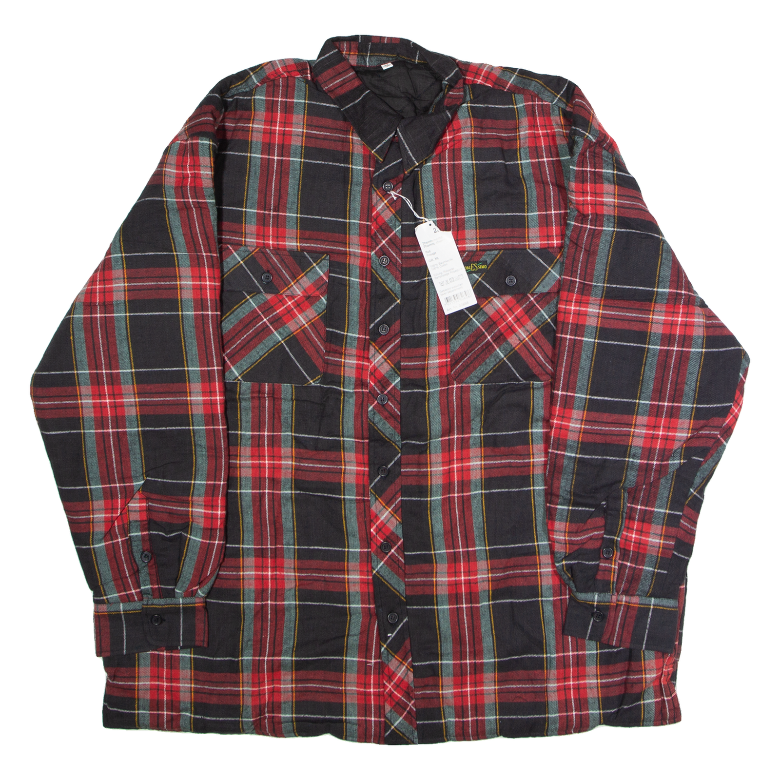 NOBLESSIMO Mens Lumberjack Jacket Black Flannel Plaid XL Refurbished - N/A refurbished available on Cerqular