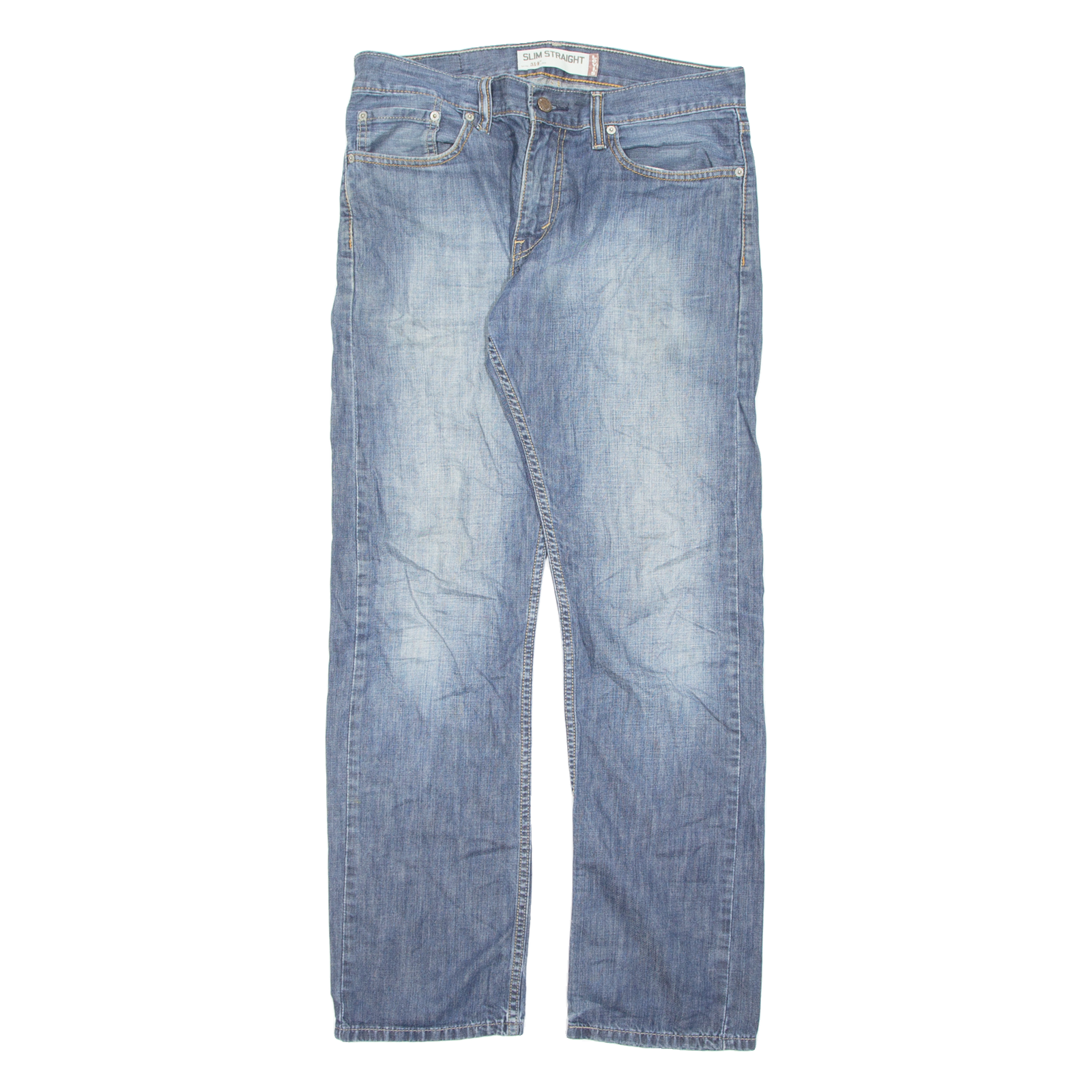 LEVI'S 514 Jeans Mens Blue Slim Straight W32 L32 Refurbished - N/A refurbished available on Cerqular