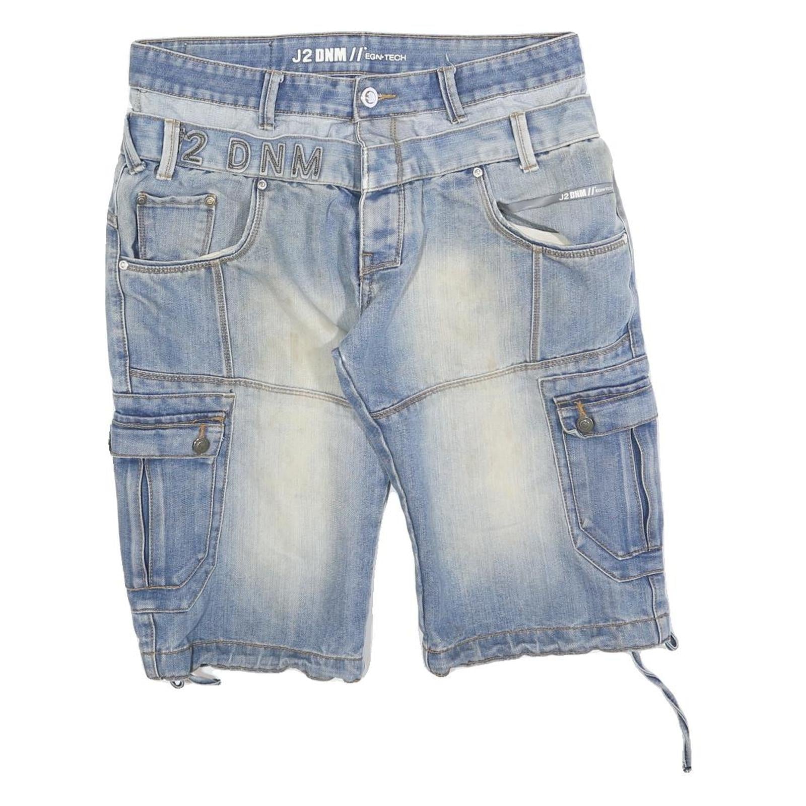 J2 DNM Mens Denim Blue Cargo Shorts M W32 Casual Cotton Blend Workwear Refurbished - N/A refurbished available on Cerqular