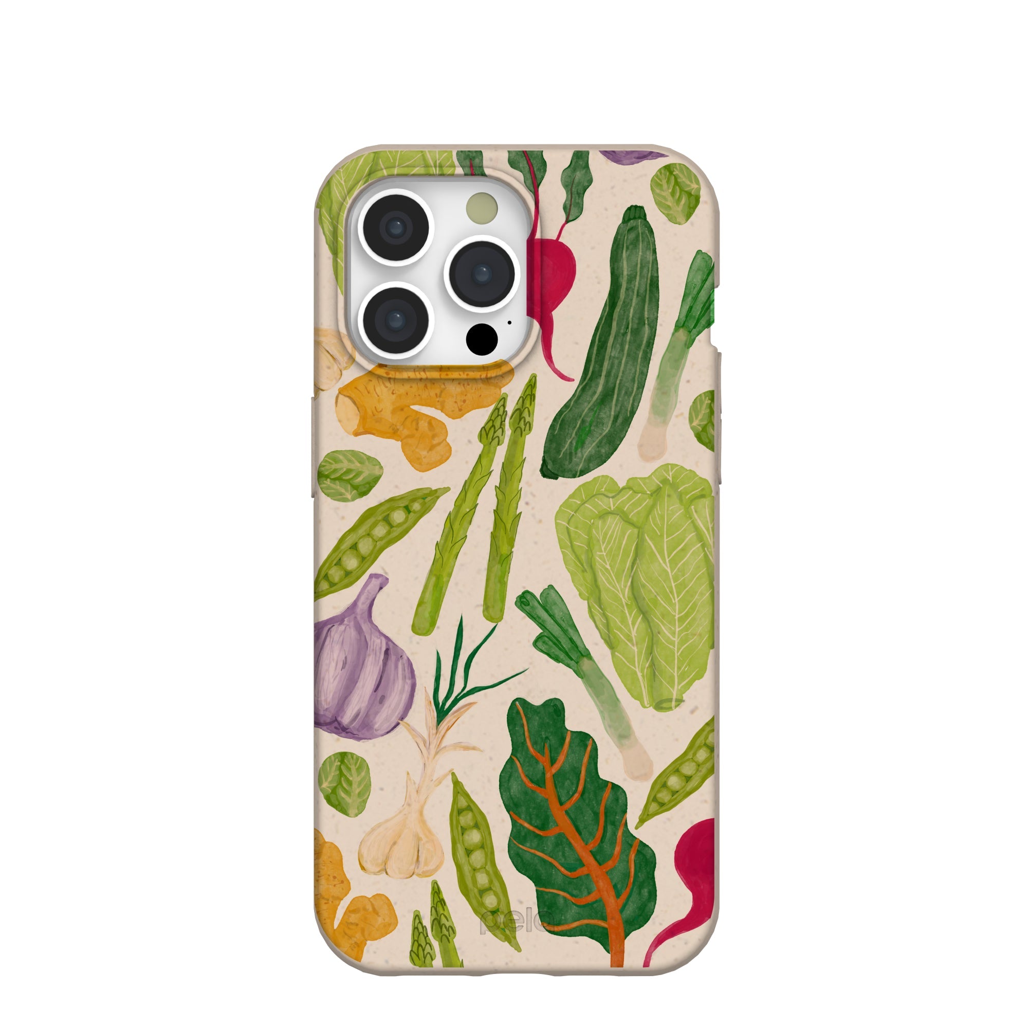 Seashell Veggie Patch iPhone 15 Pro Max Case Refurbished - Pela Case refurbished available on Cerqular