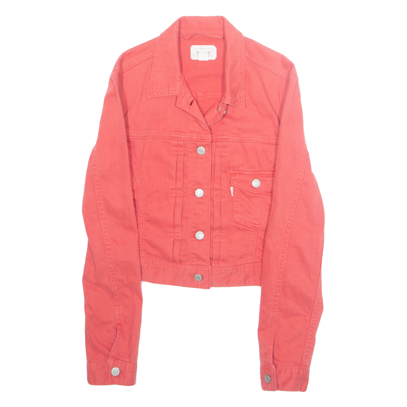 LEVI'S Womens Denim Jacket Orange XS Refurbished - N/A refurbished available on Cerqular