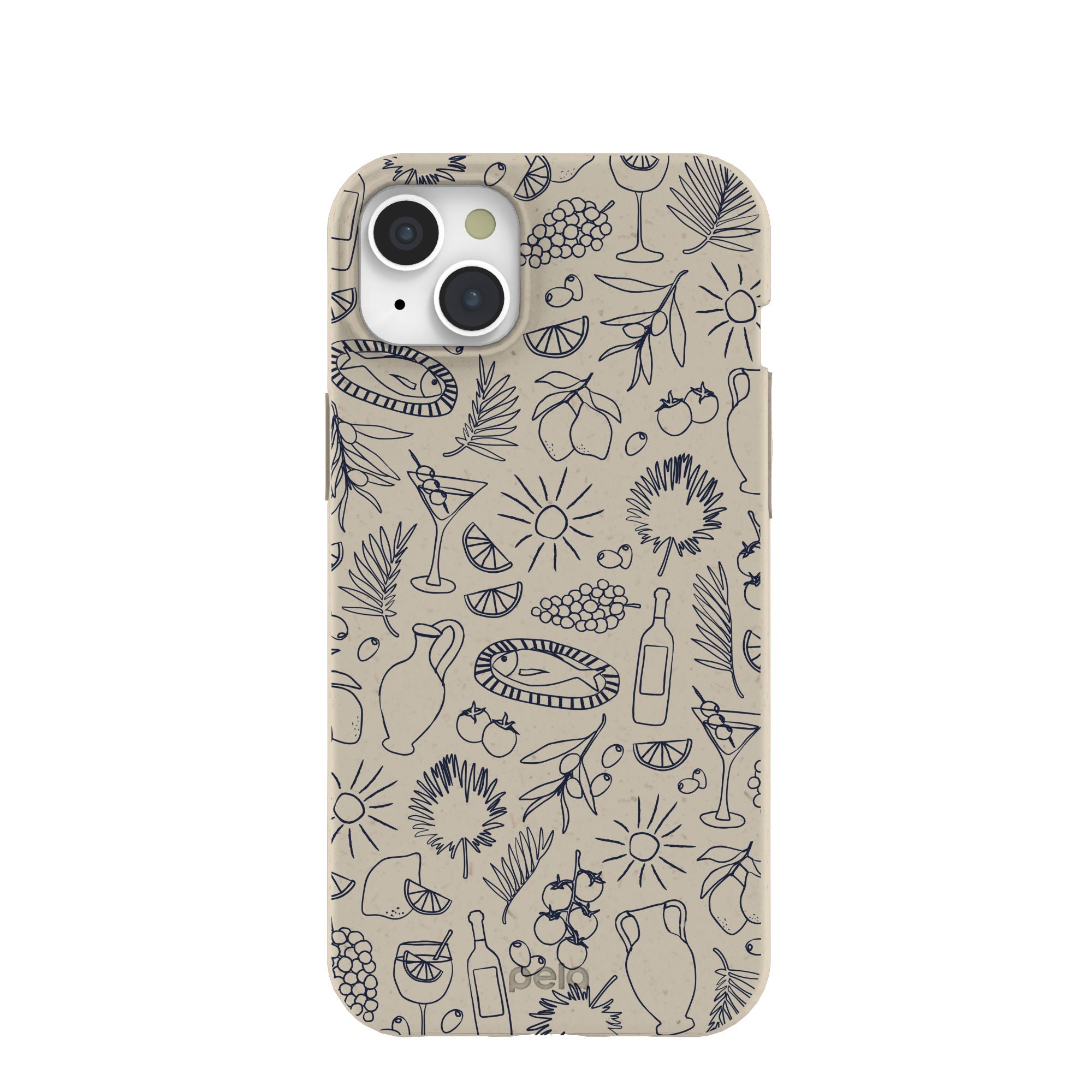 London Fog Mediterranean Moments iPhone 15 Plus Case Refurbished - Pela Case refurbished available on Cerqular