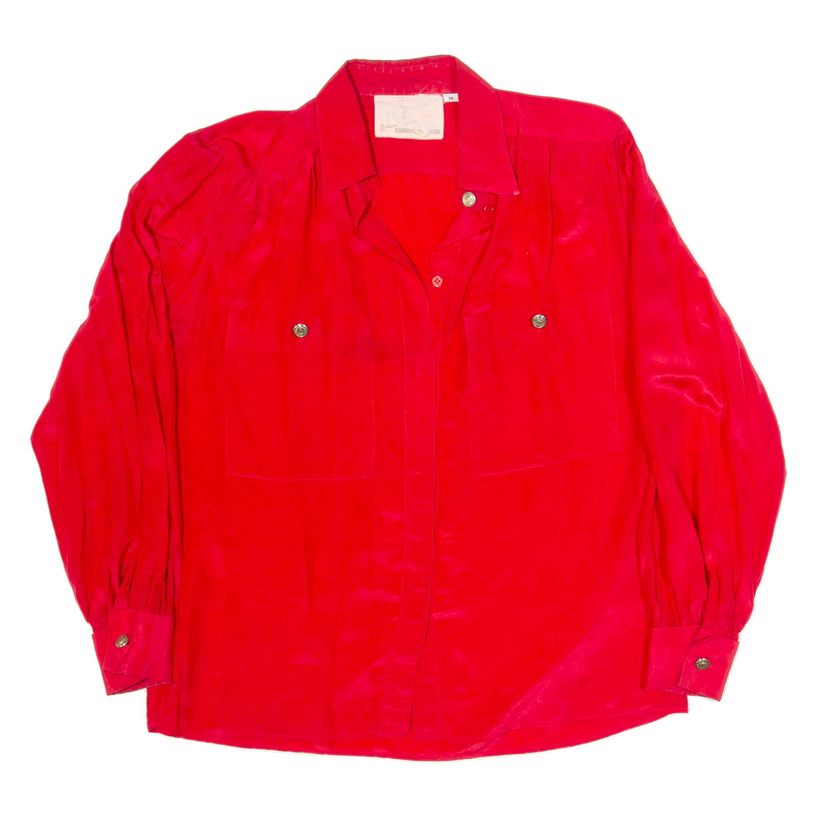 Womens Blouse Red Long Sleeve M Refurbished - N/A refurbished available on Cerqular