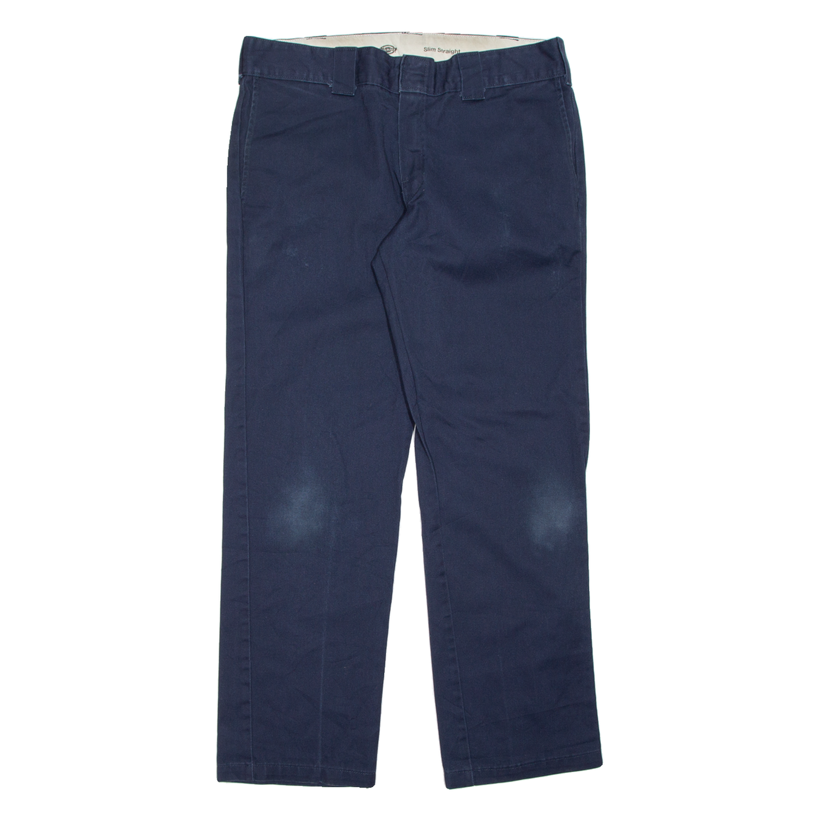 DICKIES Chino Mens Trousers Blue Slim Straight W34 L30 Refurbished - N/A refurbished available on Cerqular