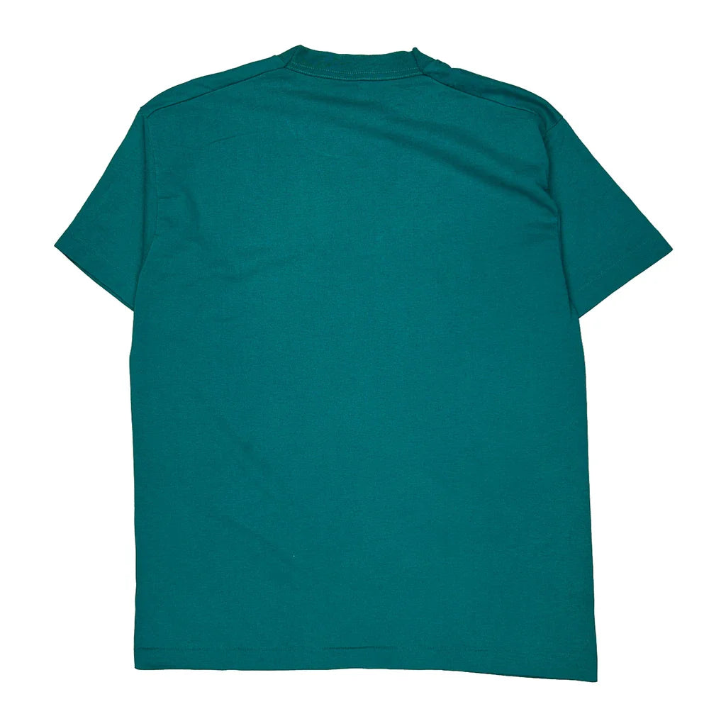 Fruit Of The Loom Graphic T-Shirt - Large Green Cotton Blend Refurbished - Thrifted (note: this is a term often used to describe second- refurbished available on Cerqular