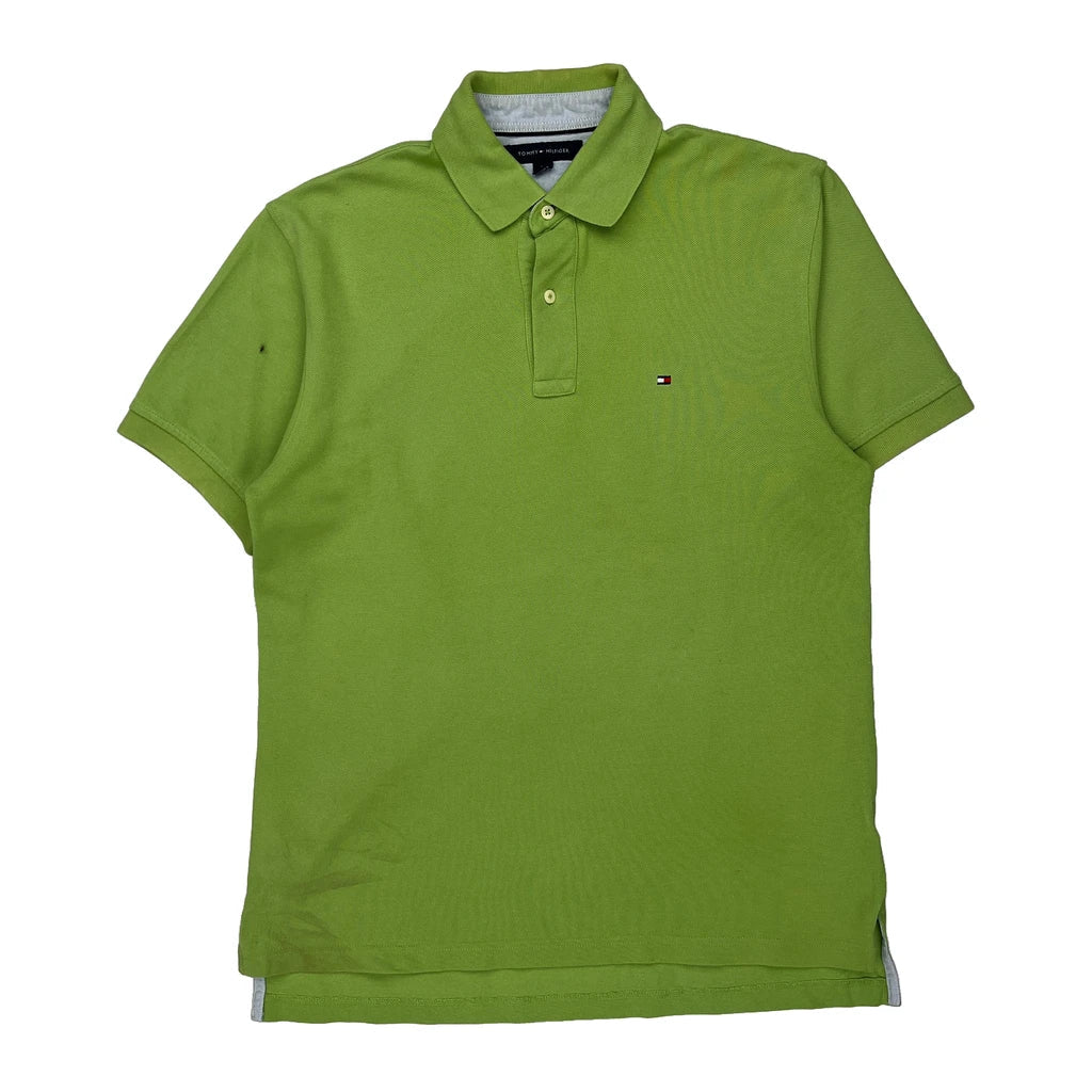 Buy Tommy Hilfiger Polo Shirt - Medium Green Cotton Refurbished - $26.79 Tommy Hilfiger Polo Shirt - Medium Green Cotton Refurbished - Thrifted (note: this is a term often used to describe second- refurbished available on Cerqular
