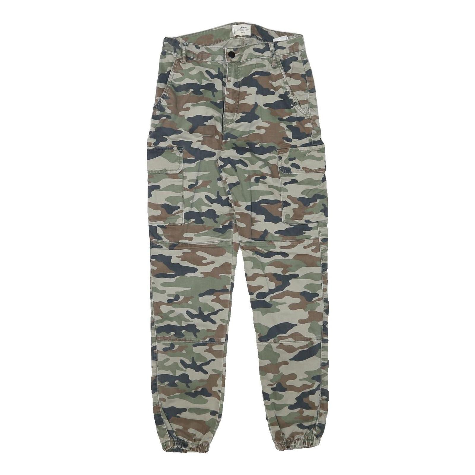 DENMIM COLLECTION Womens Cotton Blend Camouflage Relaxed Cargo Trousers W25 L27 Refurbished - N/A refurbished available on Cerqular