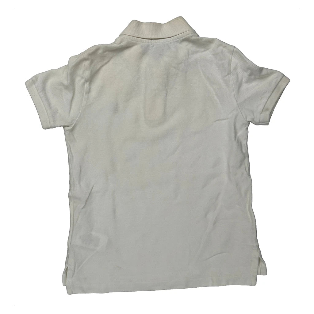 Age 6 Polo By Ralph Lauren Polo Shirt - Small White Cotton Refurbished - Thrifted (note: this is a term often used to describe second- refurbished available on Cerqular