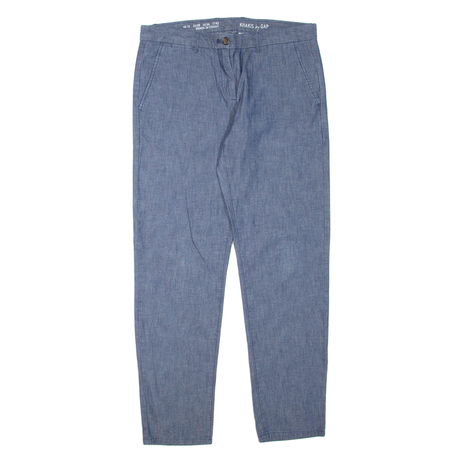 GAP Khakis Womens Trousers Blue Regular Tapered W32 L30 Refurbished - N/A refurbished available on Cerqular