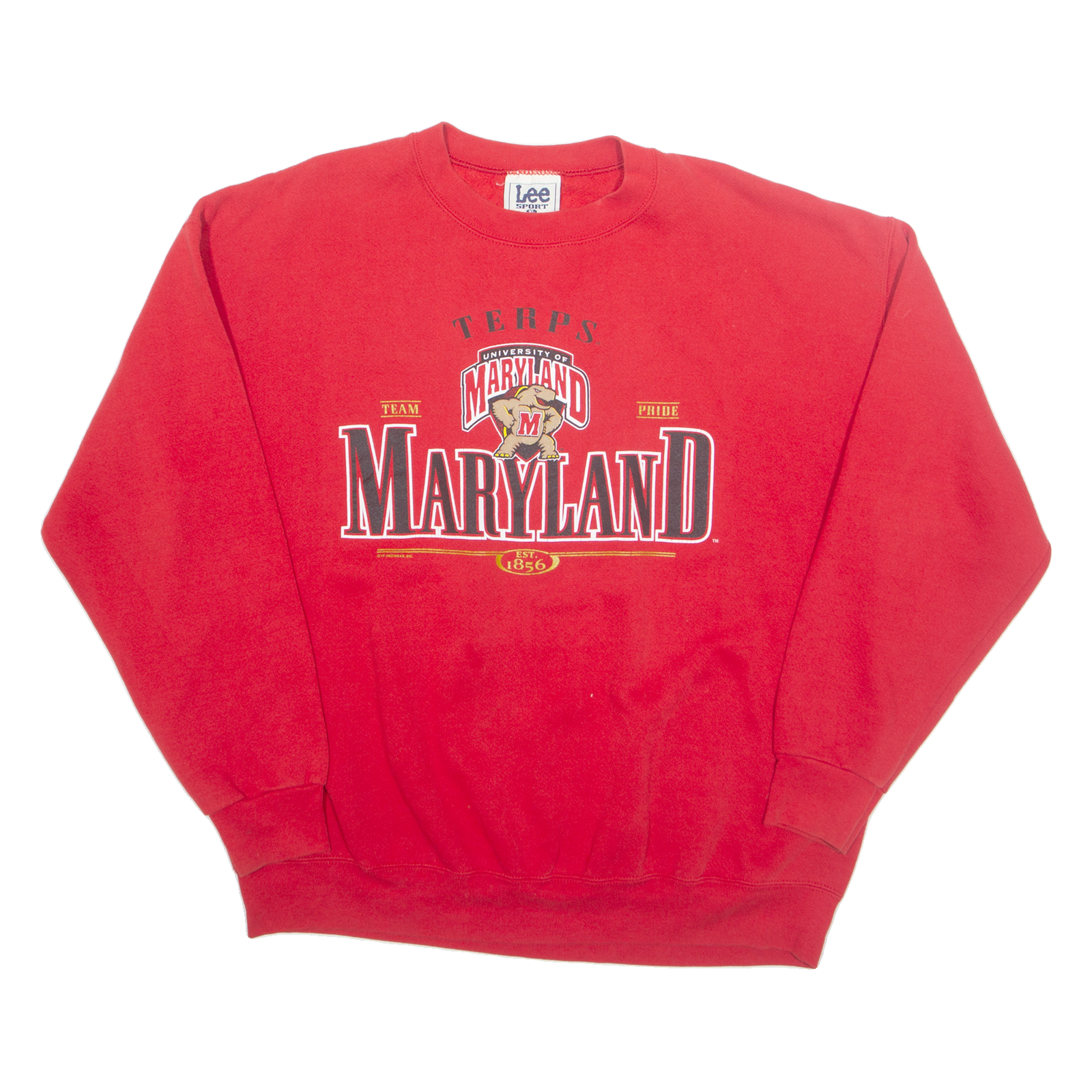 LEE Maryland Terrapins Football NCAA Mens Sweatshirt Red 90s USA XL Refurbished - N/A refurbished available on Cerqular