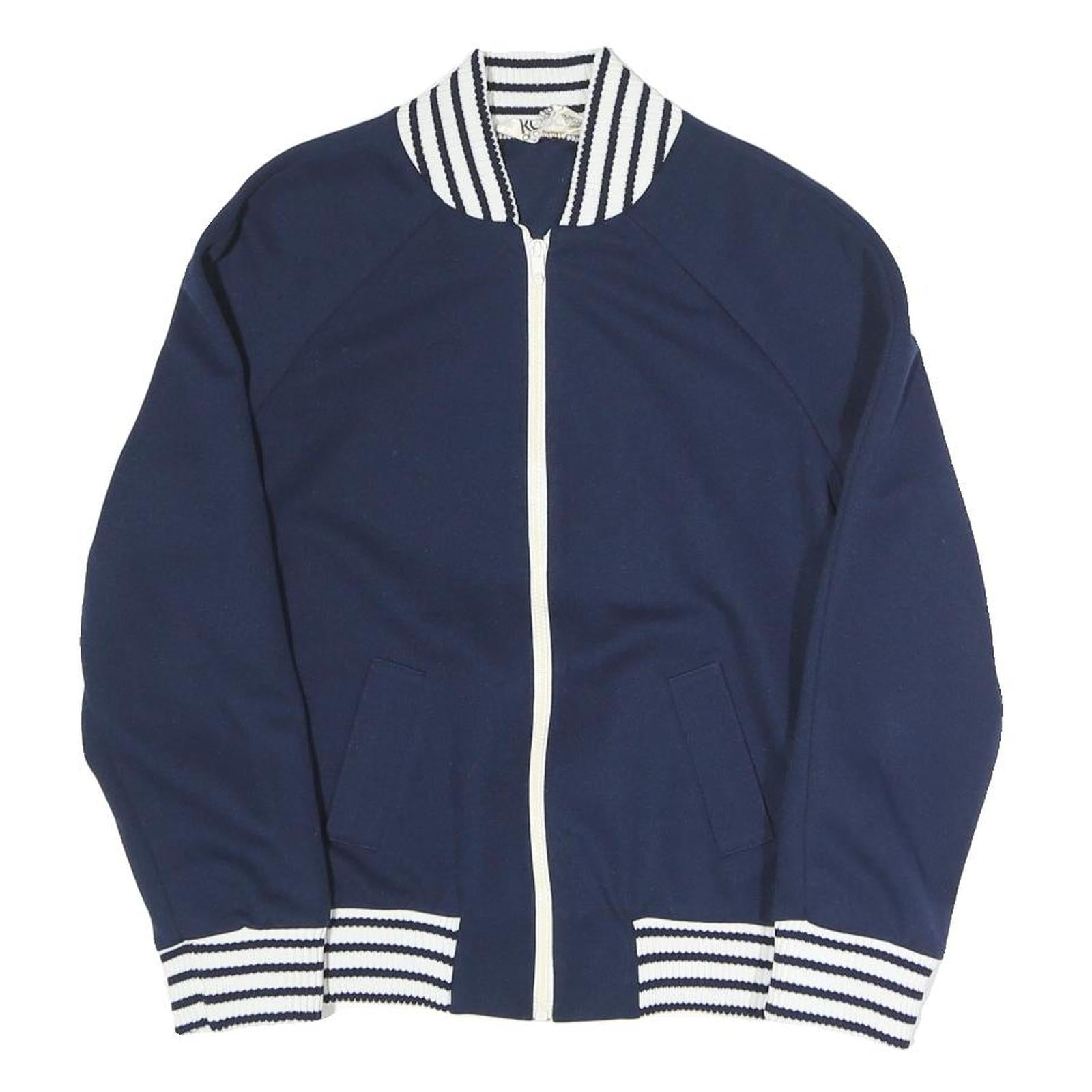 KORET OF CALIFORNIA Mens Navy Blue Jacket S Polyester Blend Classic Zip Casual Refurbished - N/A refurbished available on Cerqular