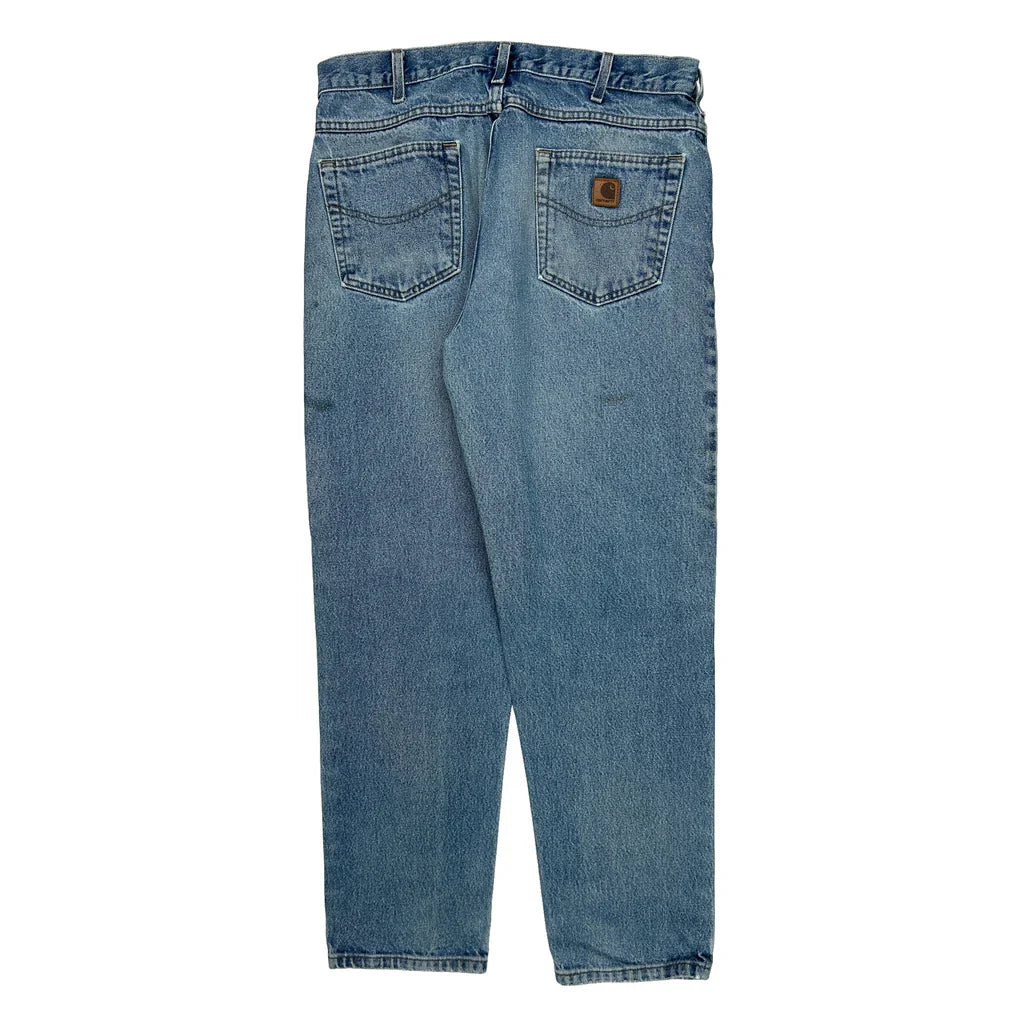 Buy Carhartt Jeans - 34W 31L Blue Denim Refurbished - $46.89 Carhartt Jeans - 34W 31L Blue Denim Refurbished - Thrifted (note: this is a term often used to describe second- refurbished available on Cerqular