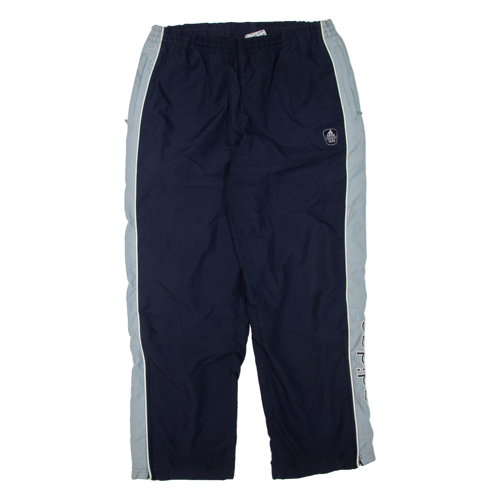 ADIDAS Womens Track Pants Blue Wide-Leg L W34 L32 Refurbished - N/A refurbished available on Cerqular