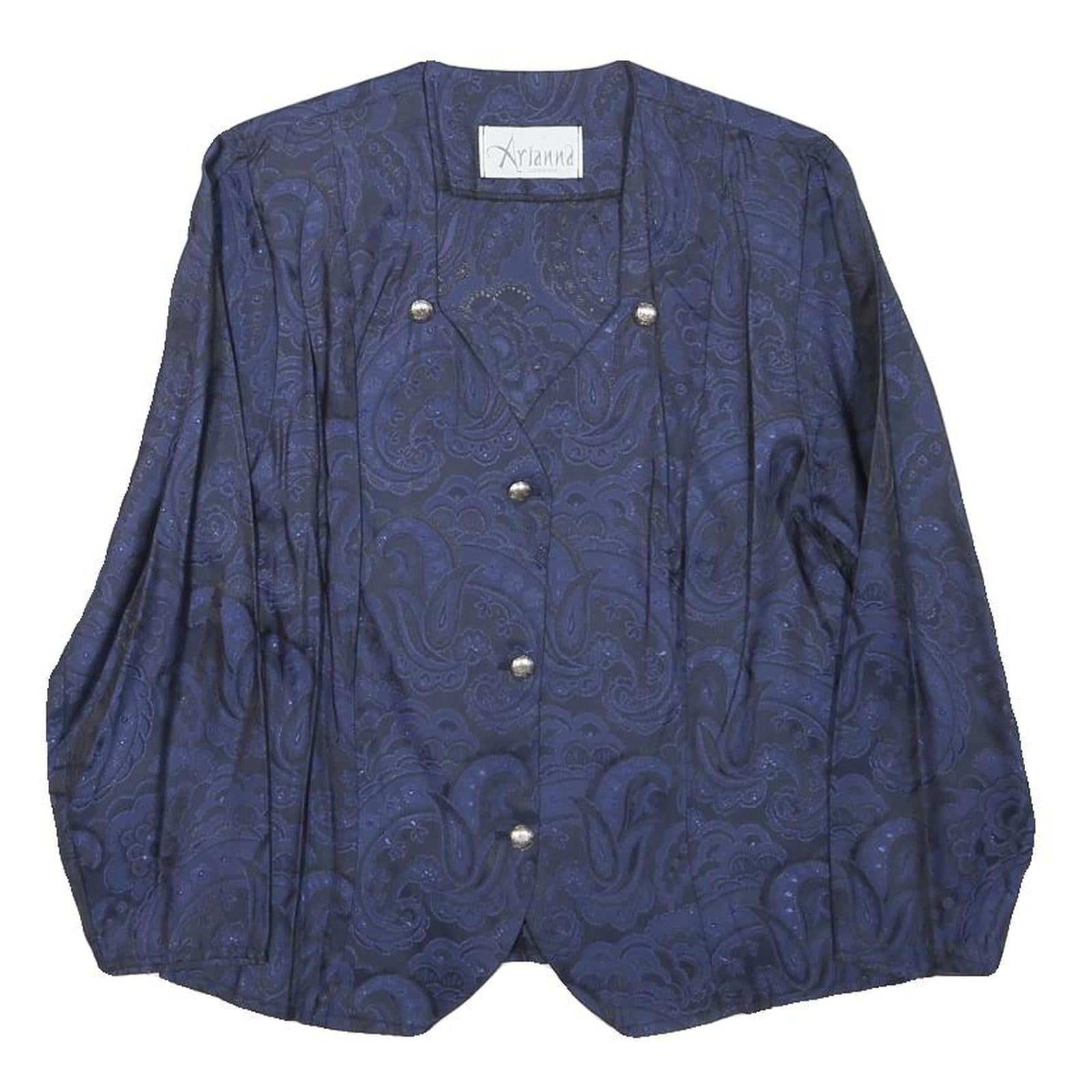 Buy ARIANNA Womens Blue Button Jacket XXS Polyester Blend Paisley Elegant Refurbished - $48.09 ARIANNA Womens Blue Button Jacket XXS Polyester Blend Paisley Elegant Refurbished - N/A refurbished available on Cerqular
