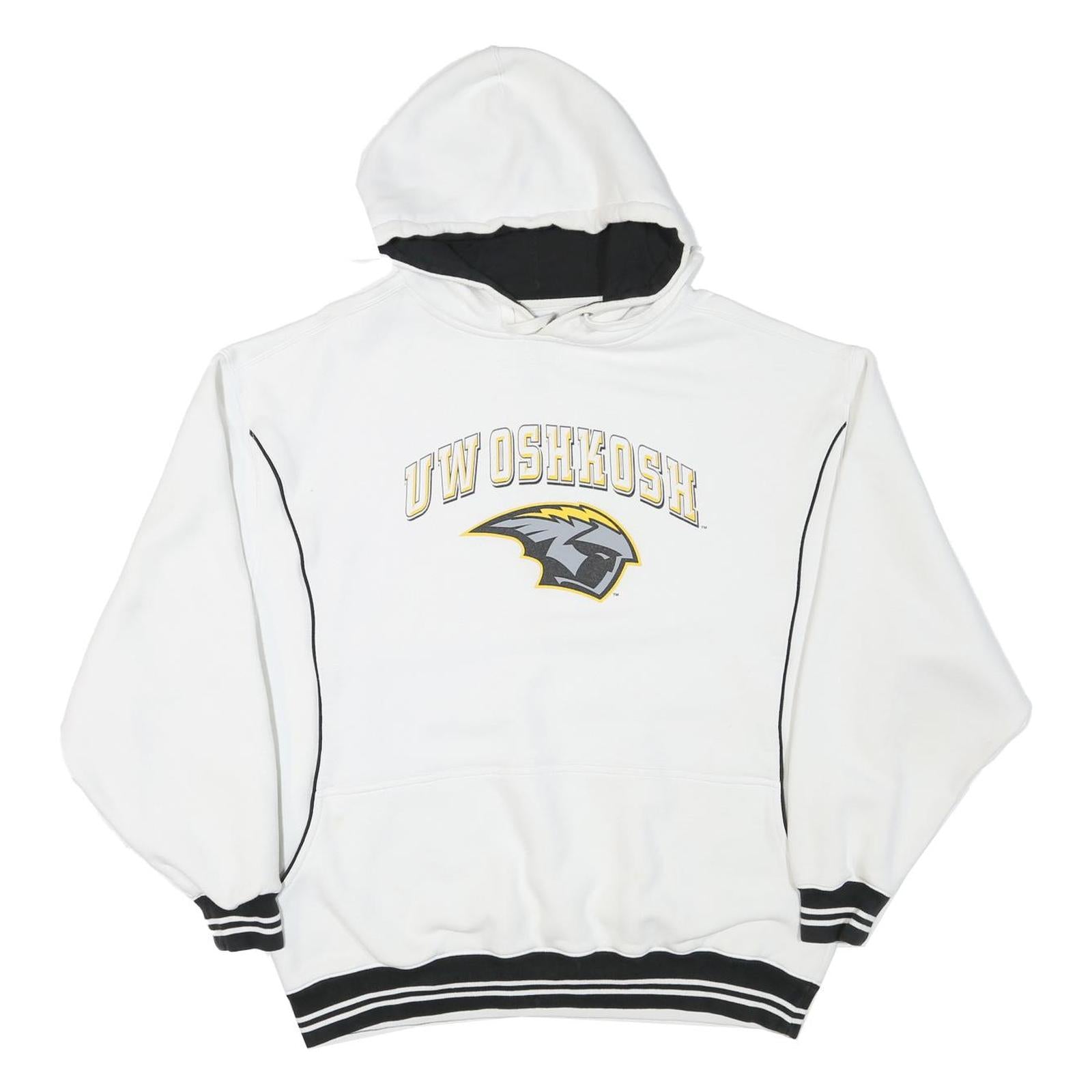 JANSPORT Mens White UW Oshkosh Pullover Hoodie XL College Logo Sweatshirt Refurbished - N/A refurbished available on Cerqular