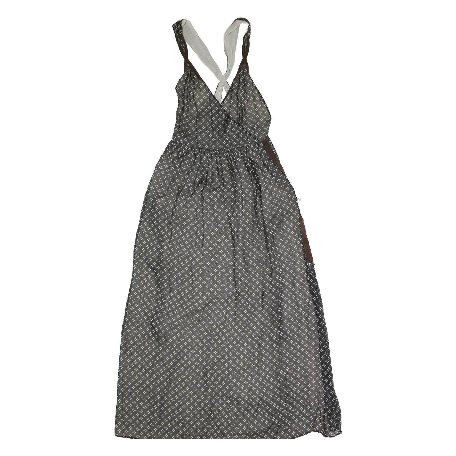 EMPORIO ARMANI Womens Grey Polyester Maxi Dress Sleeveless Size M Elegant Print Refurbished - N/A refurbished available on Cerqular