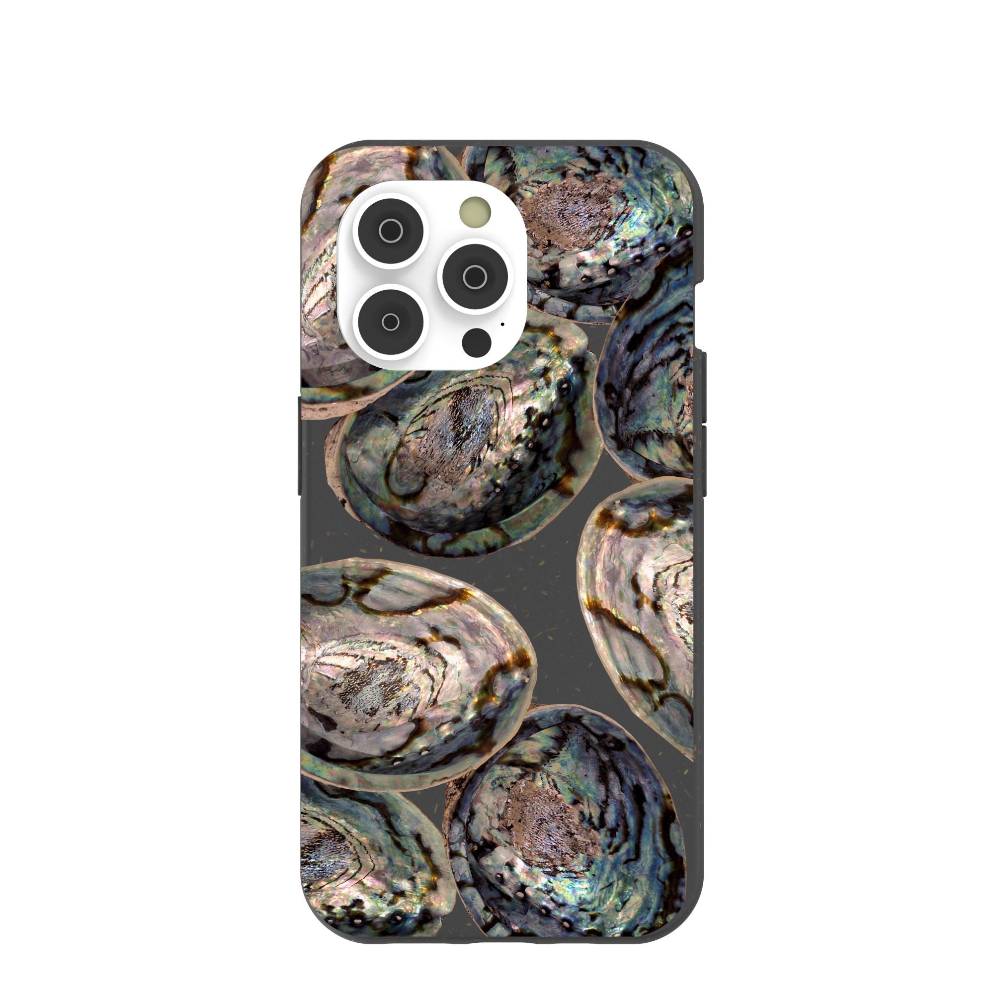 Black Abalone Shells iPhone 14 Pro Case Refurbished - Pela Case refurbished available on Cerqular