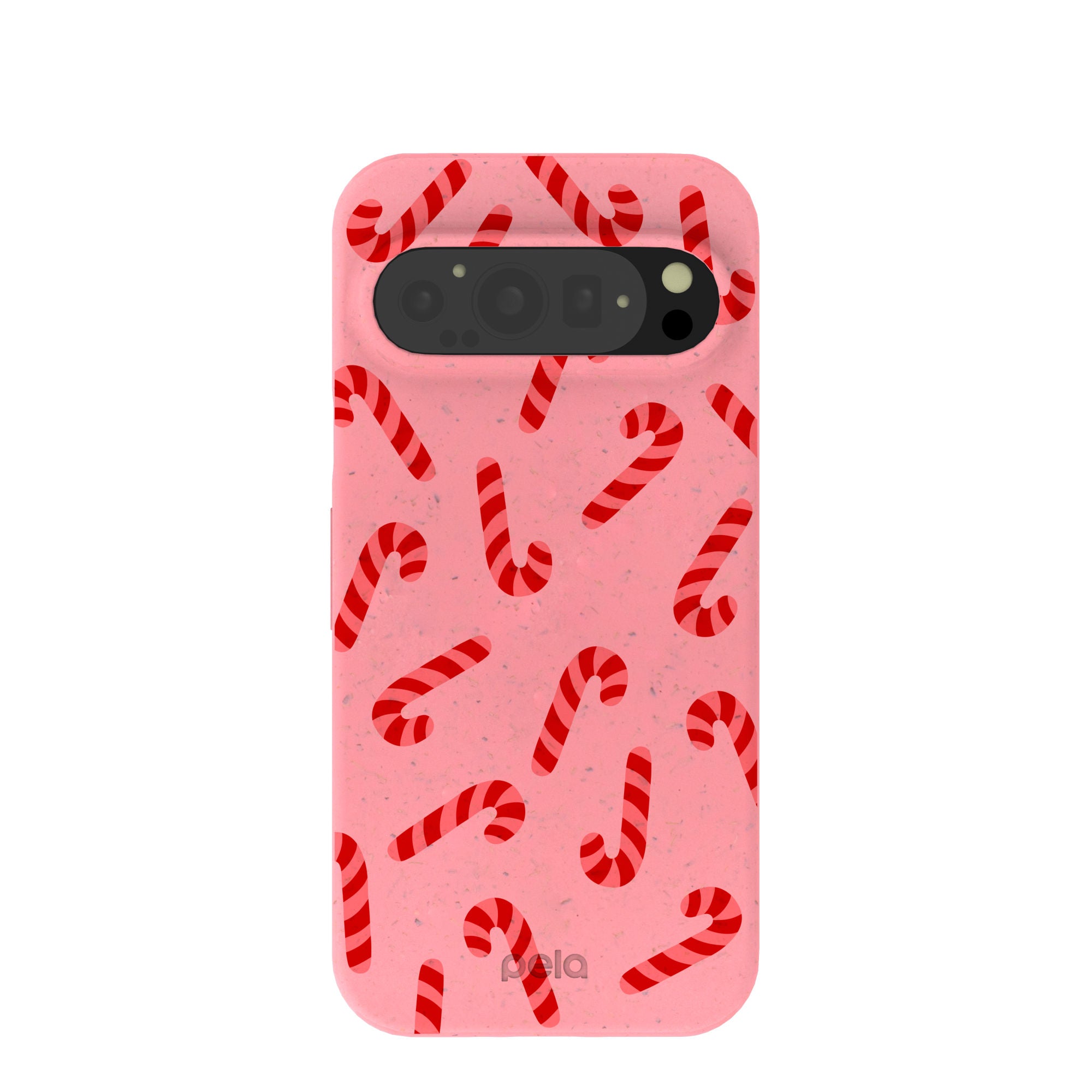 Bubblegum Pink Candy Cane Chaos Google Pixel 9/9 Pro Case Refurbished - Pela Case refurbished available on Cerqular
