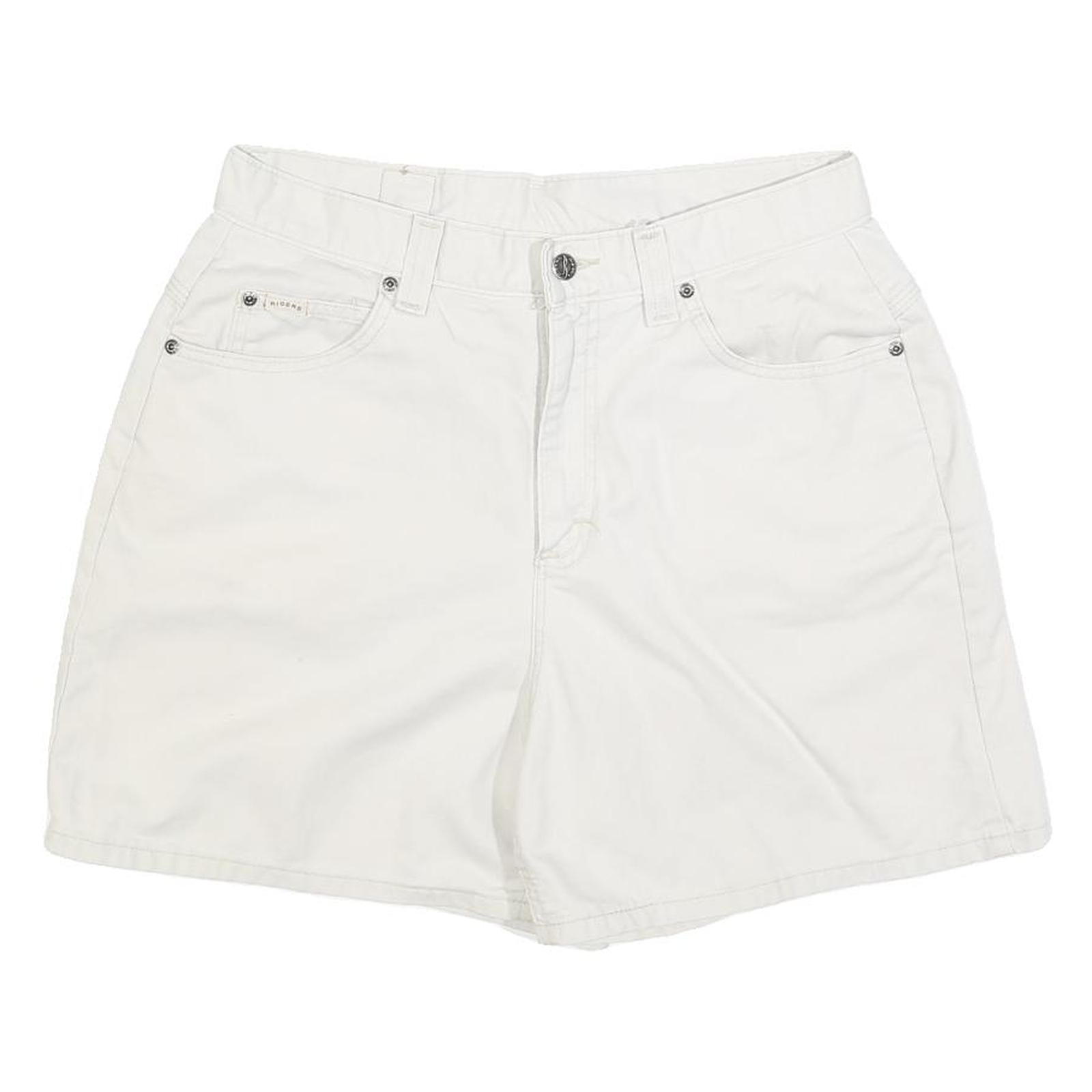RIDERS Womens White Casual Shorts M W32 Cotton Blend Comfort Fit Refurbished - N/A refurbished available on Cerqular