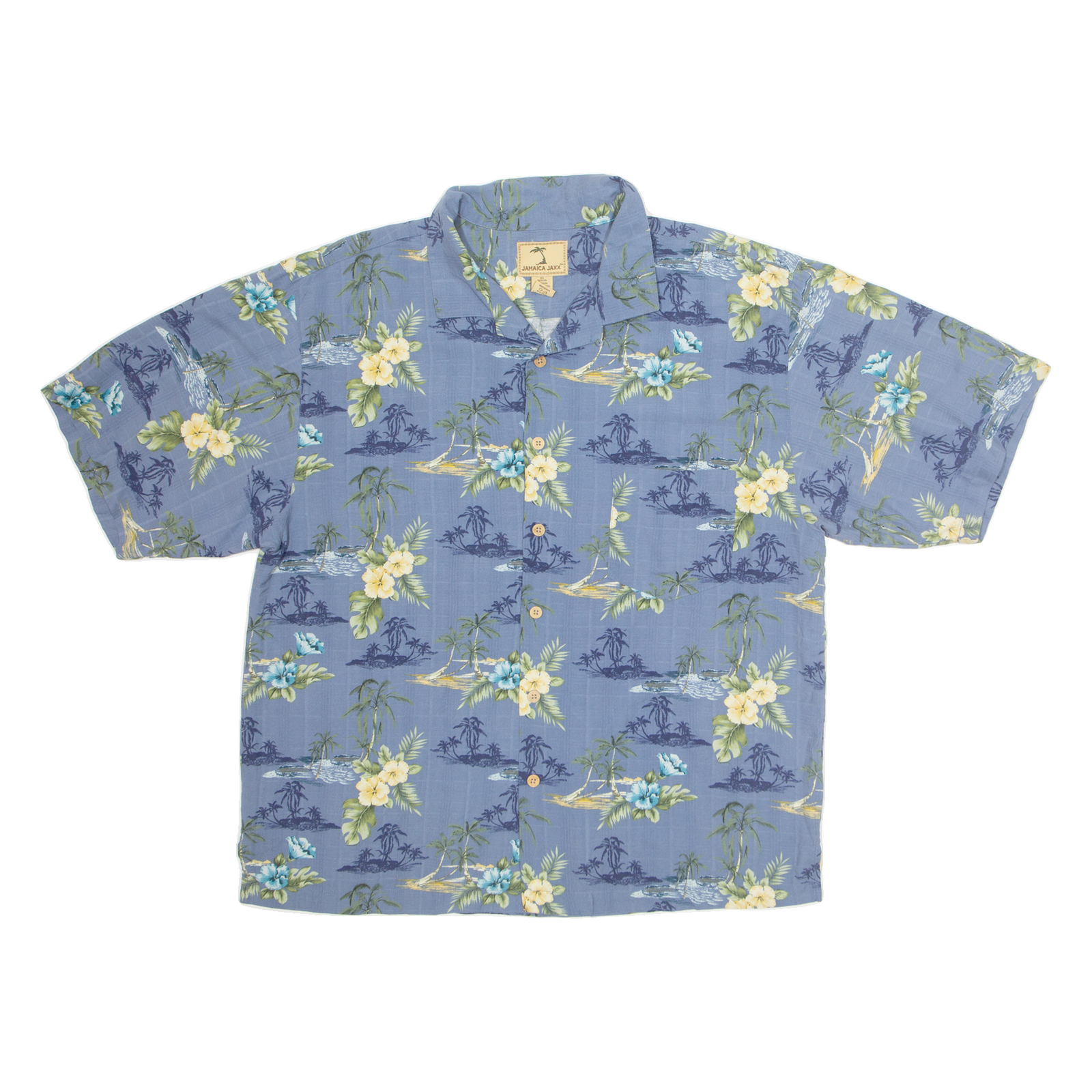 JAMAICA JAXX Mens Hawaiian Shirt Blue Floral XL Refurbished - N/A refurbished available on Cerqular