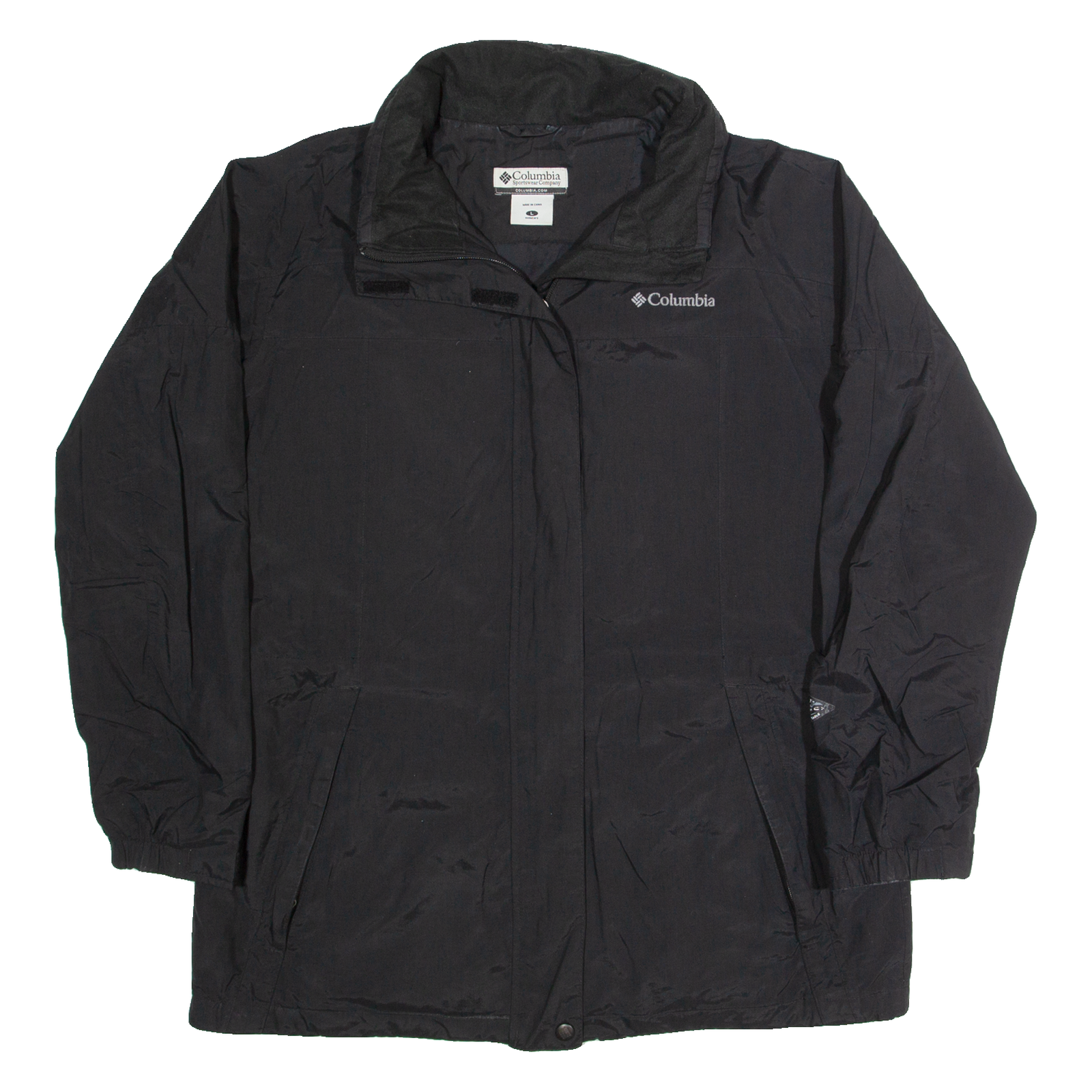 COLUMBIA Womens Rain Jacket Black L Refurbished - N/A refurbished available on Cerqular