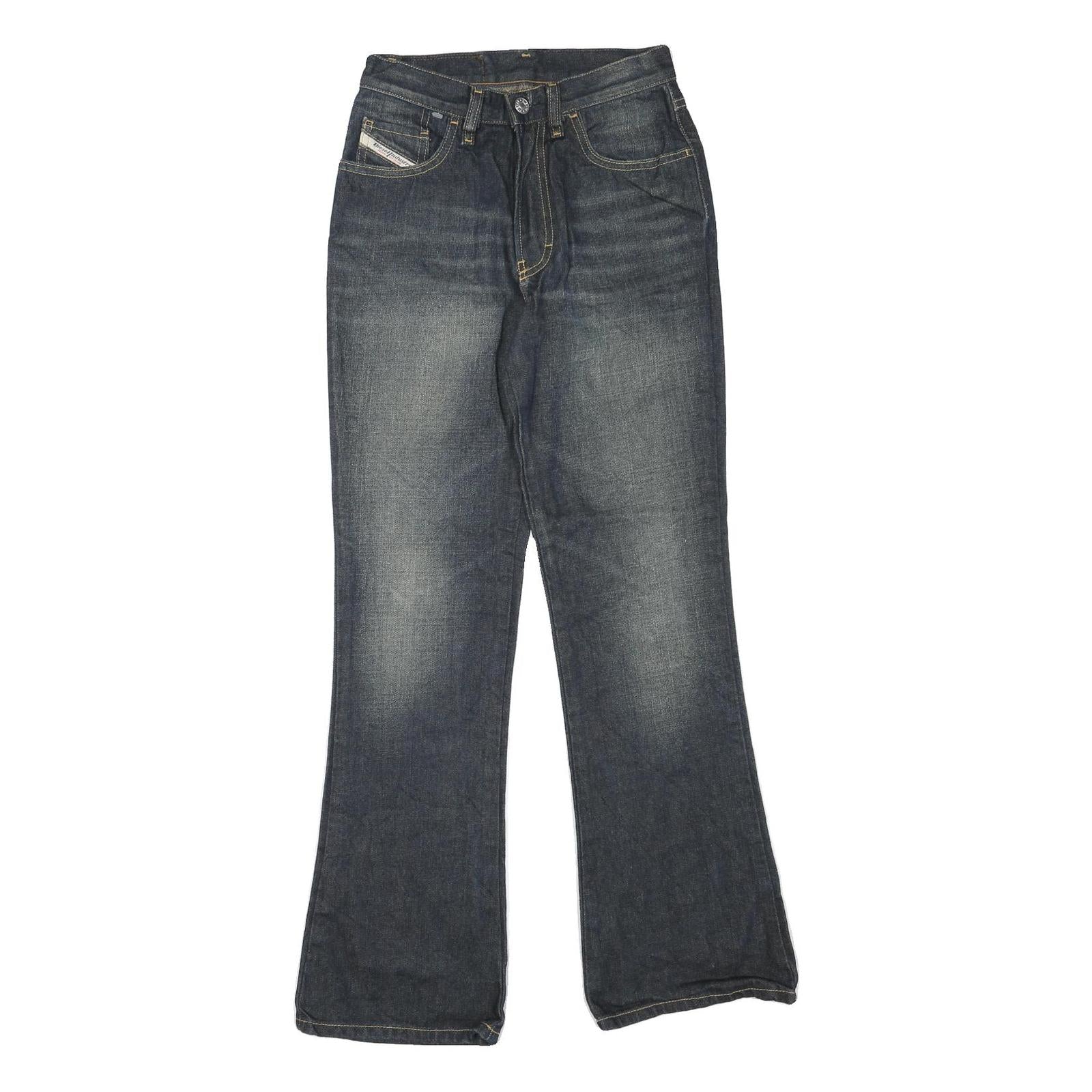 DIESEL Womens Regular Fit Wide-Leg Denim Dark Jeans W24 L28 Stylish Cotton Blend Refurbished - N/A refurbished available on Cerqular