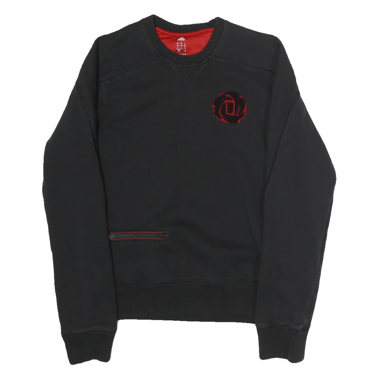 ADIDAS Mens Black & Red Logo Crew Neck S Sweatshirt Pullover Sportswear Refurbished - N/A refurbished available on Cerqular