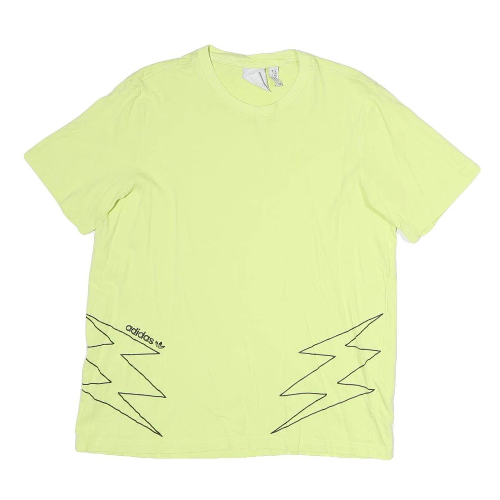ADIDAS Mens Yellow Graphic T-Shirt M Short Sleeve Crew Neck Casual Cotton Refurbished - N/A refurbished available on Cerqular