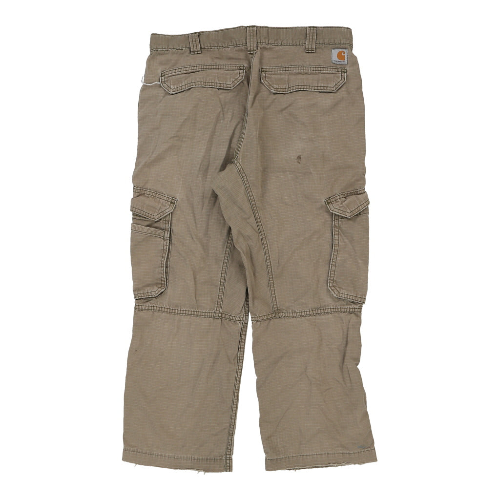 Carhartt Cargo Trousers - 34W 30L Beige Cotton Refurbished - Thrifted (note: this is a term often used to describe second- refurbished available on Cerqular