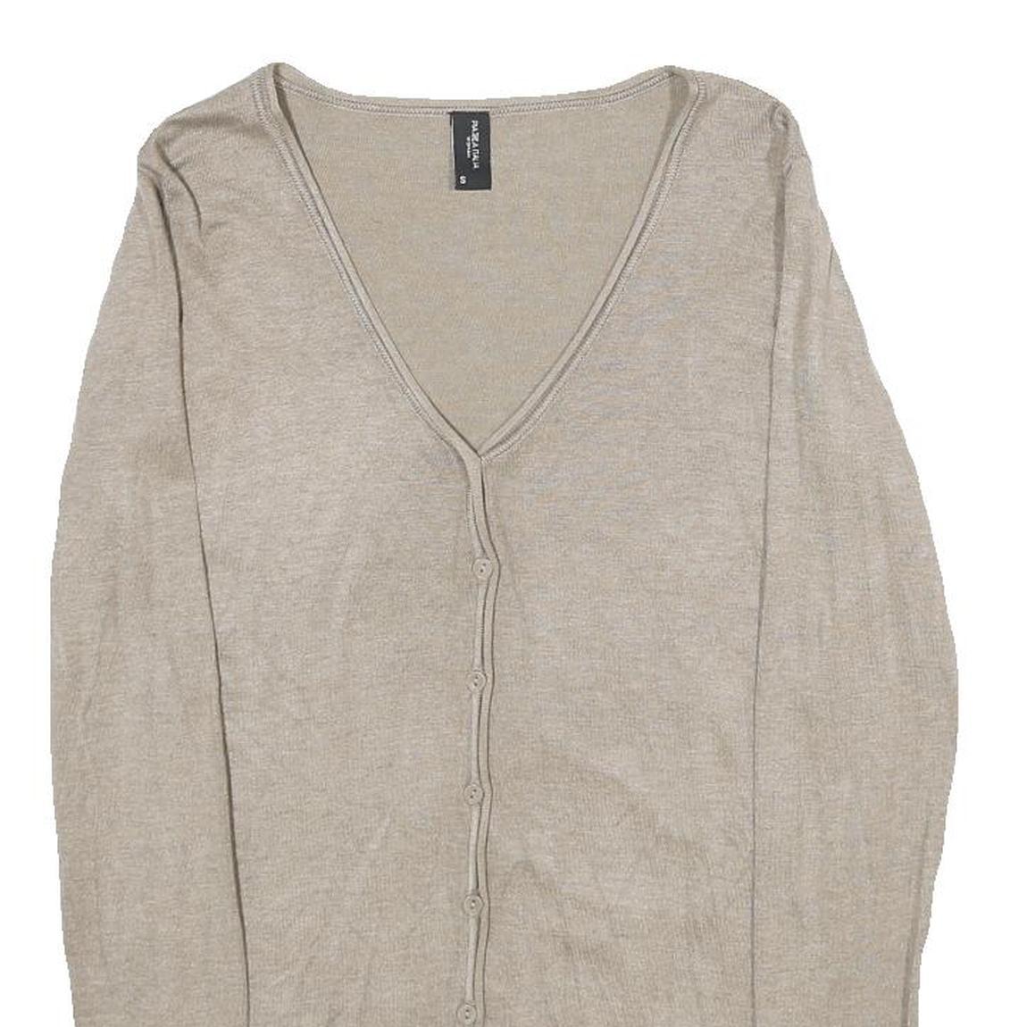 PIAZZA ITALIA Womens Beige Plain V-Neck Basic Knit Jumper S Lightweight Knitwear Refurbished - N/A refurbished available on Cerqular