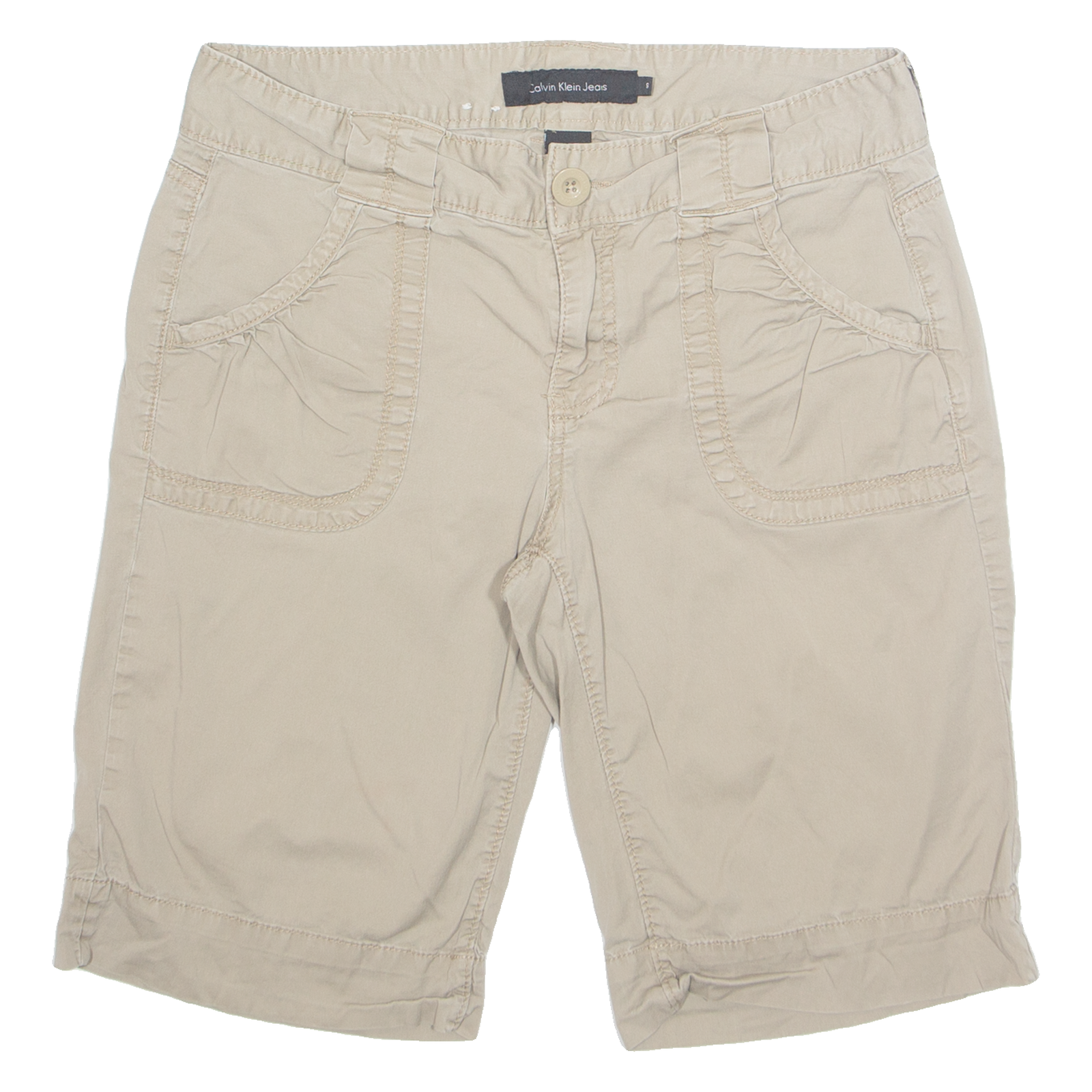 CALVIN KLEIN JEANS Womens Cargo Shorts Brown UK 6 W31 Refurbished - N/A refurbished available on Cerqular