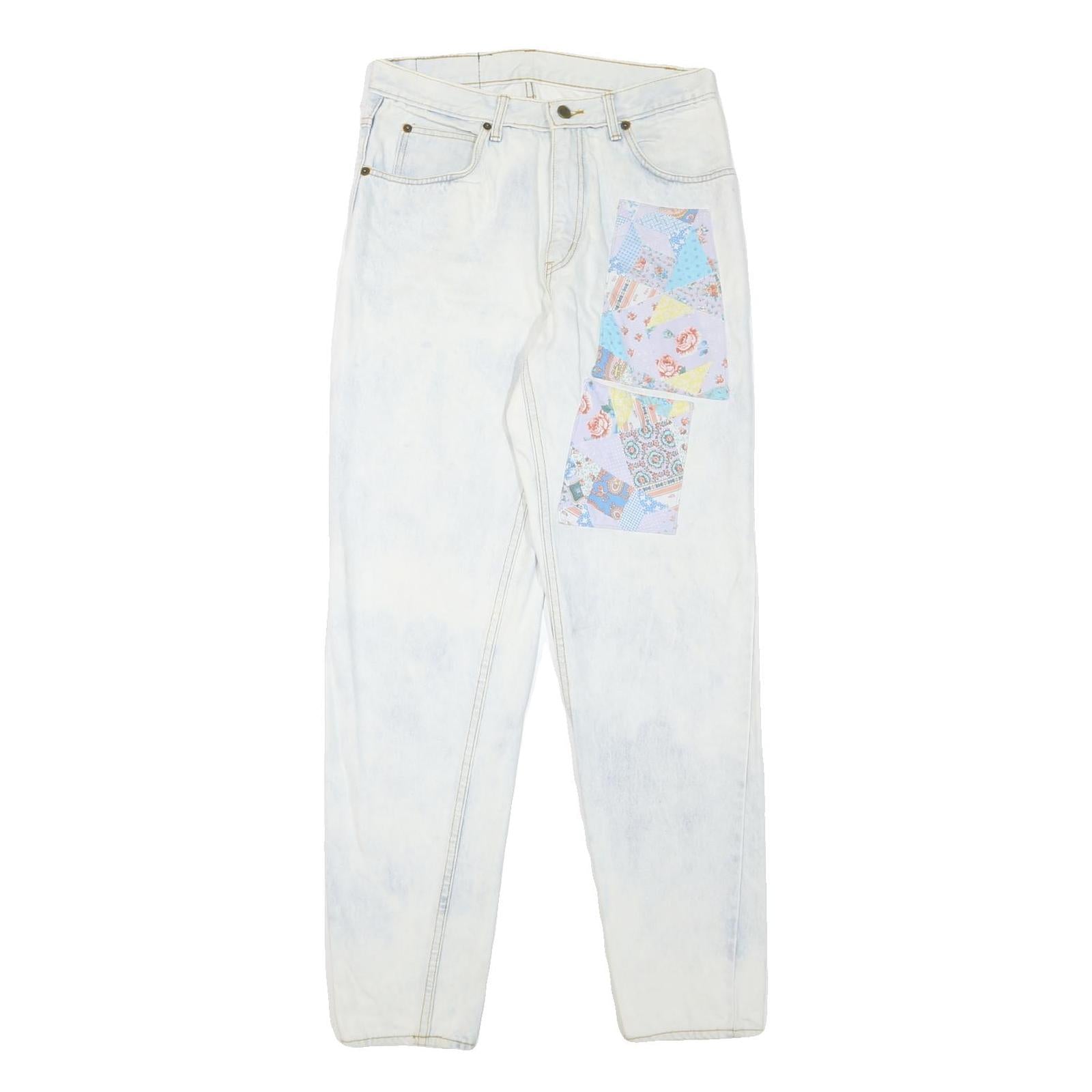 ZANTOS Womens Regular Fit Denim Jeans Acid Wash W30 L31 Patch Design Refurbished - N/A refurbished available on Cerqular
