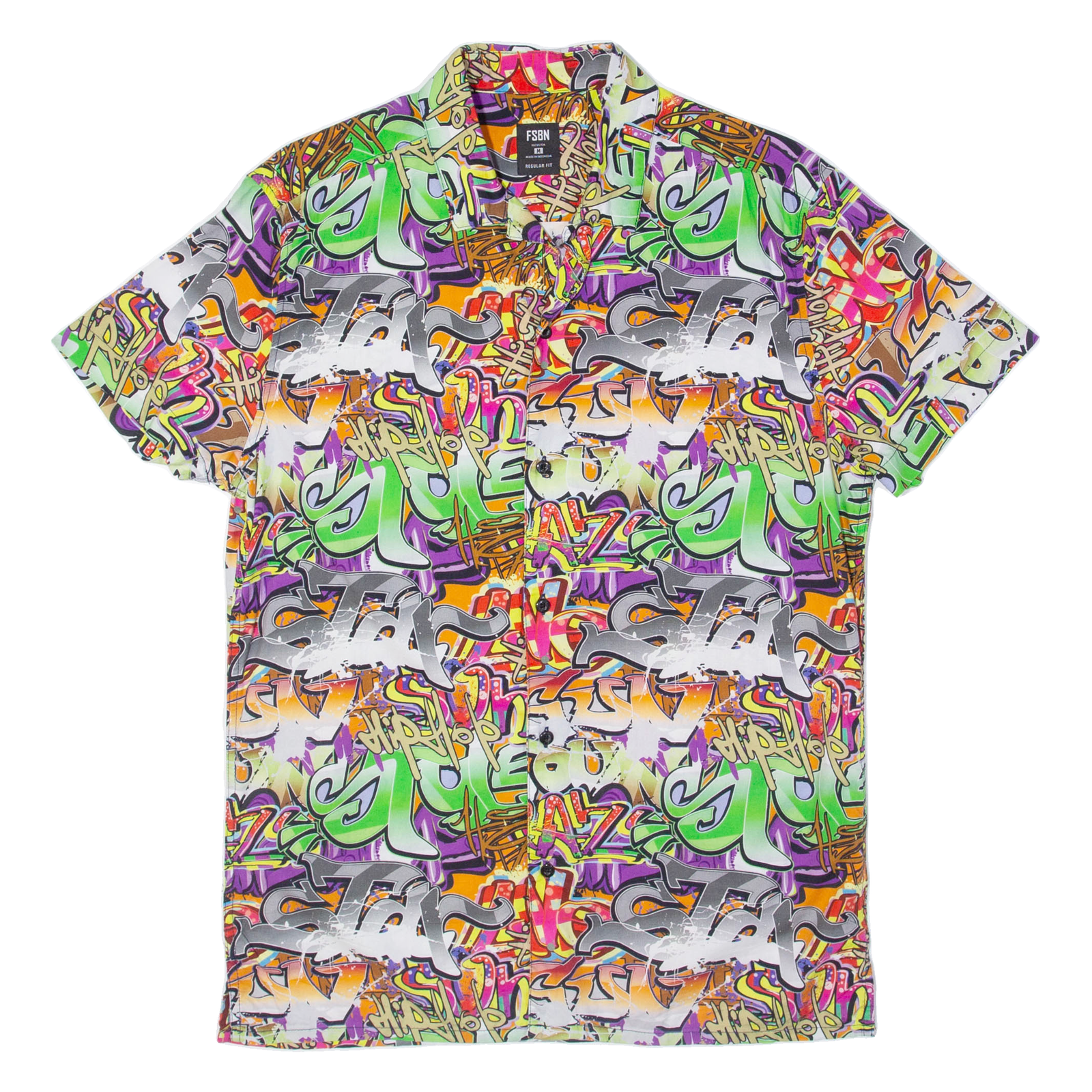 Buy FSBN Graffiti Mens Shirt Green M Refurbished - $18.19 FSBN Graffiti Mens Shirt Green M Refurbished - N/A refurbished available on Cerqular