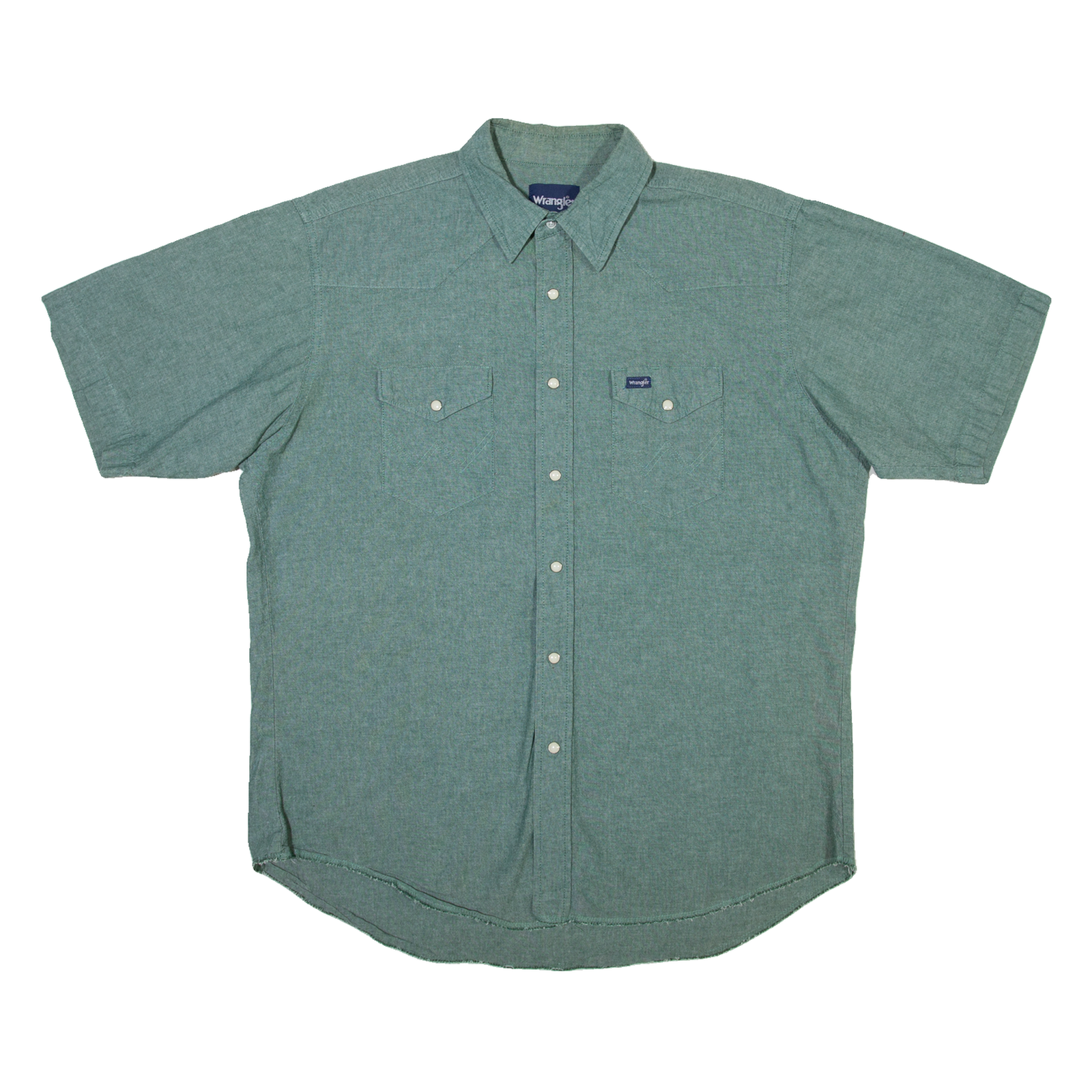 WRANGLER Mens Plain Shirt Green L Refurbished - N/A refurbished available on Cerqular