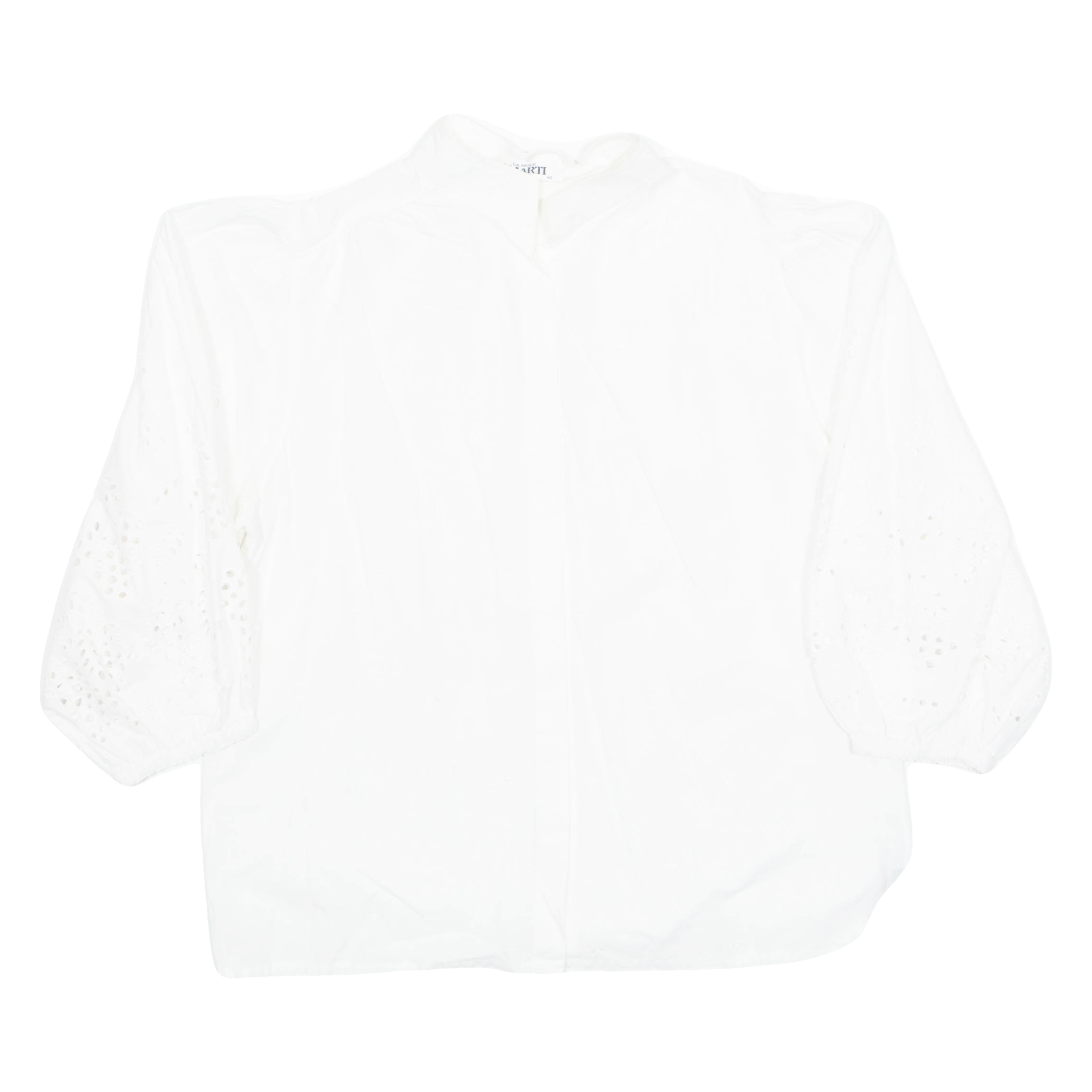 LA MODE STYLE Womens Blouse White Collared Long Sleeve M Refurbished - N/A refurbished available on Cerqular