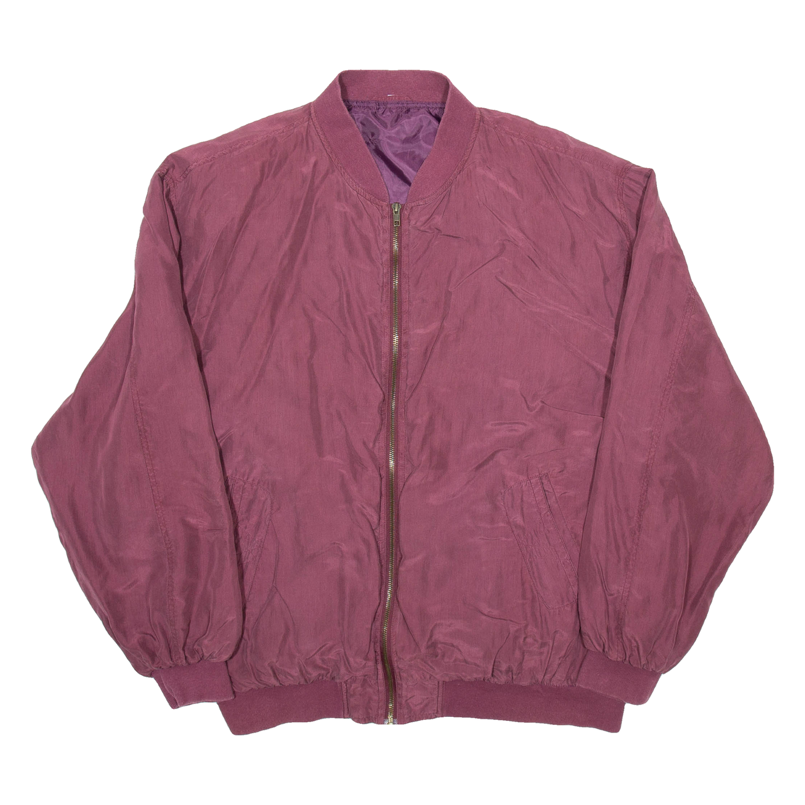 Mens Bomber Jacket Maroon L Refurbished - N/A refurbished available on Cerqular