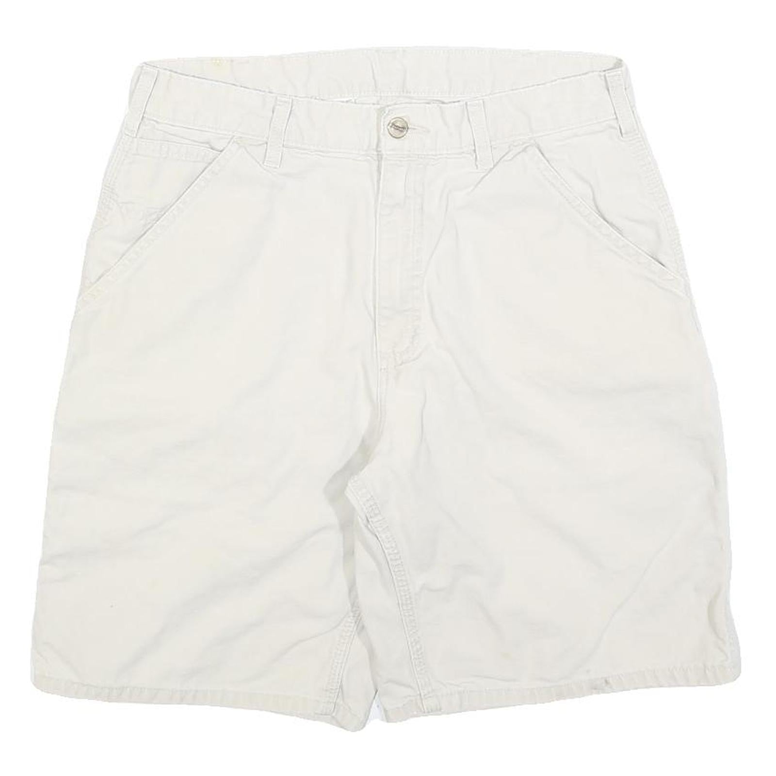 CARHARTT Mens Shorts White Casual Cotton Blend M W31 Workwear Pockets Refurbished - N/A refurbished available on Cerqular