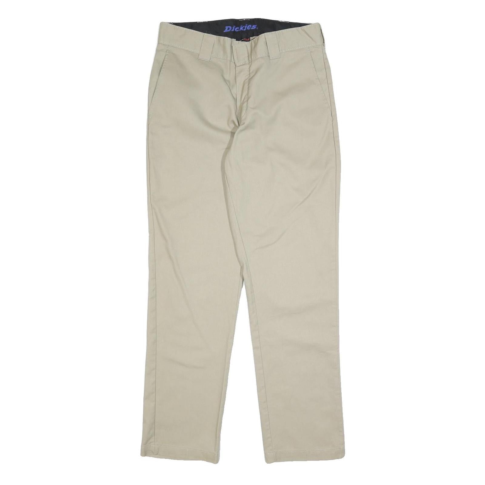 DICKIES Mens Slim Beige Cotton Blend Slim Straight Trousers W32 L29 Workwear Refurbished - N/A refurbished available on Cerqular